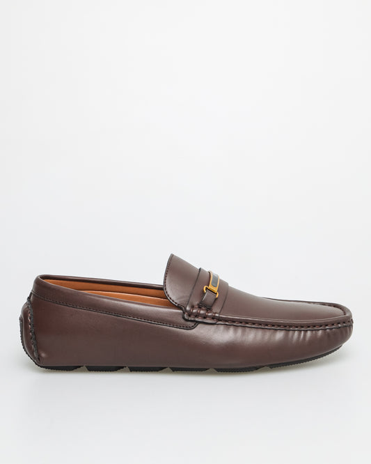 Tomaz C532 Men's Buckle Moccasins (Coffee)