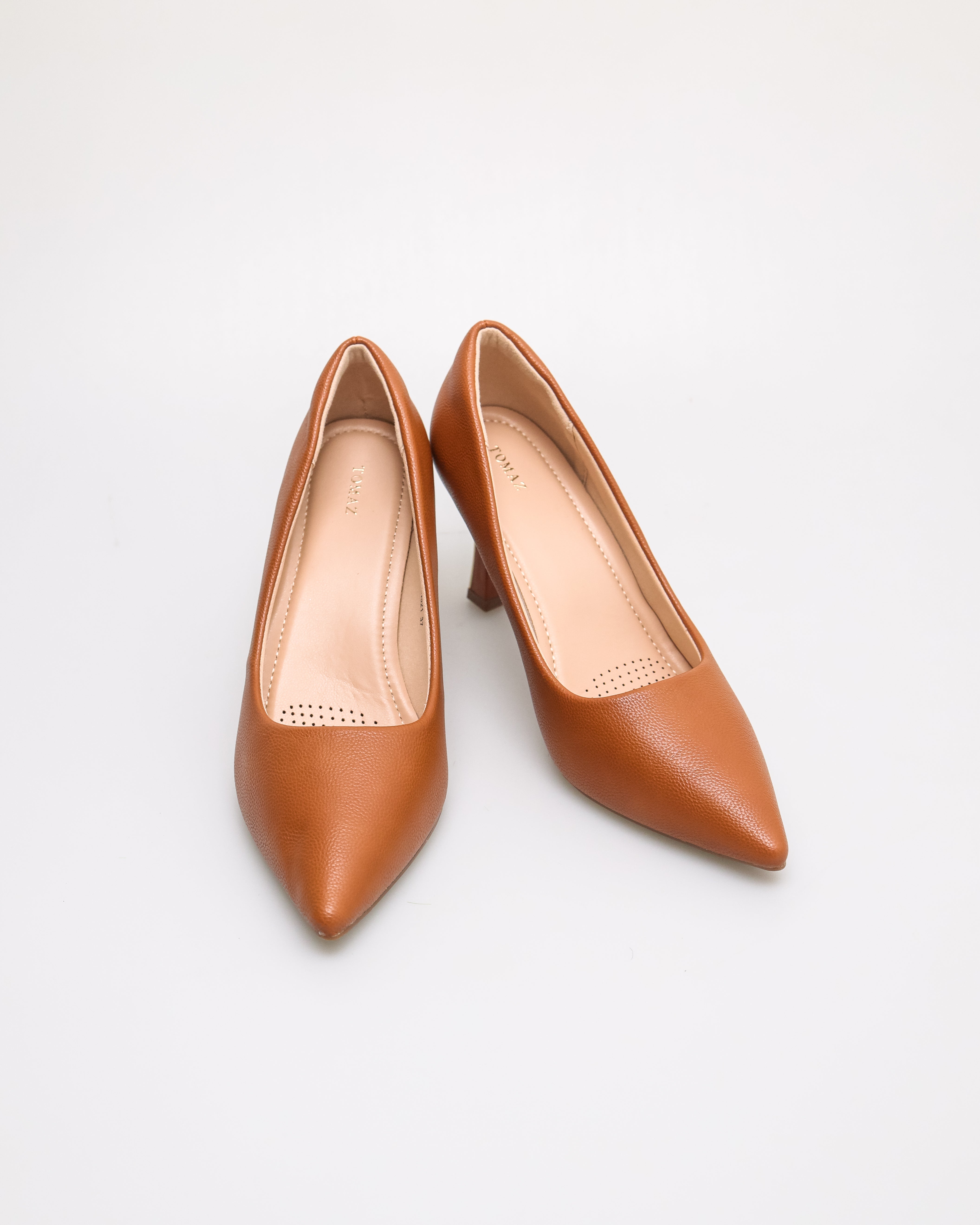 Tomaz NN521 Ladies Classy Ordinary Heels (Brown)