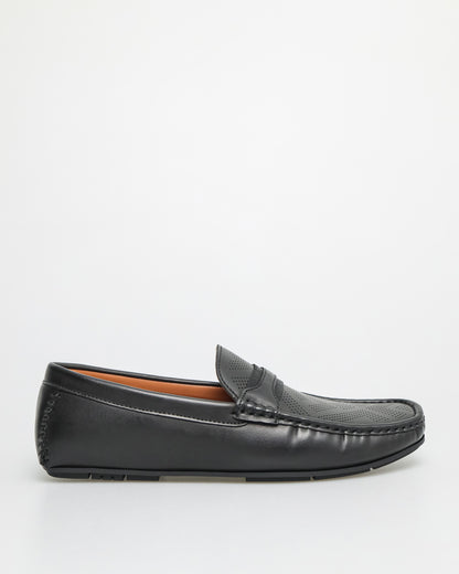 Tomaz C581 Men's Buckle Moccasins (Black)