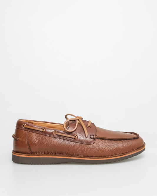 Tomaz C551 Men's Leather Boat Shoes (Brown)