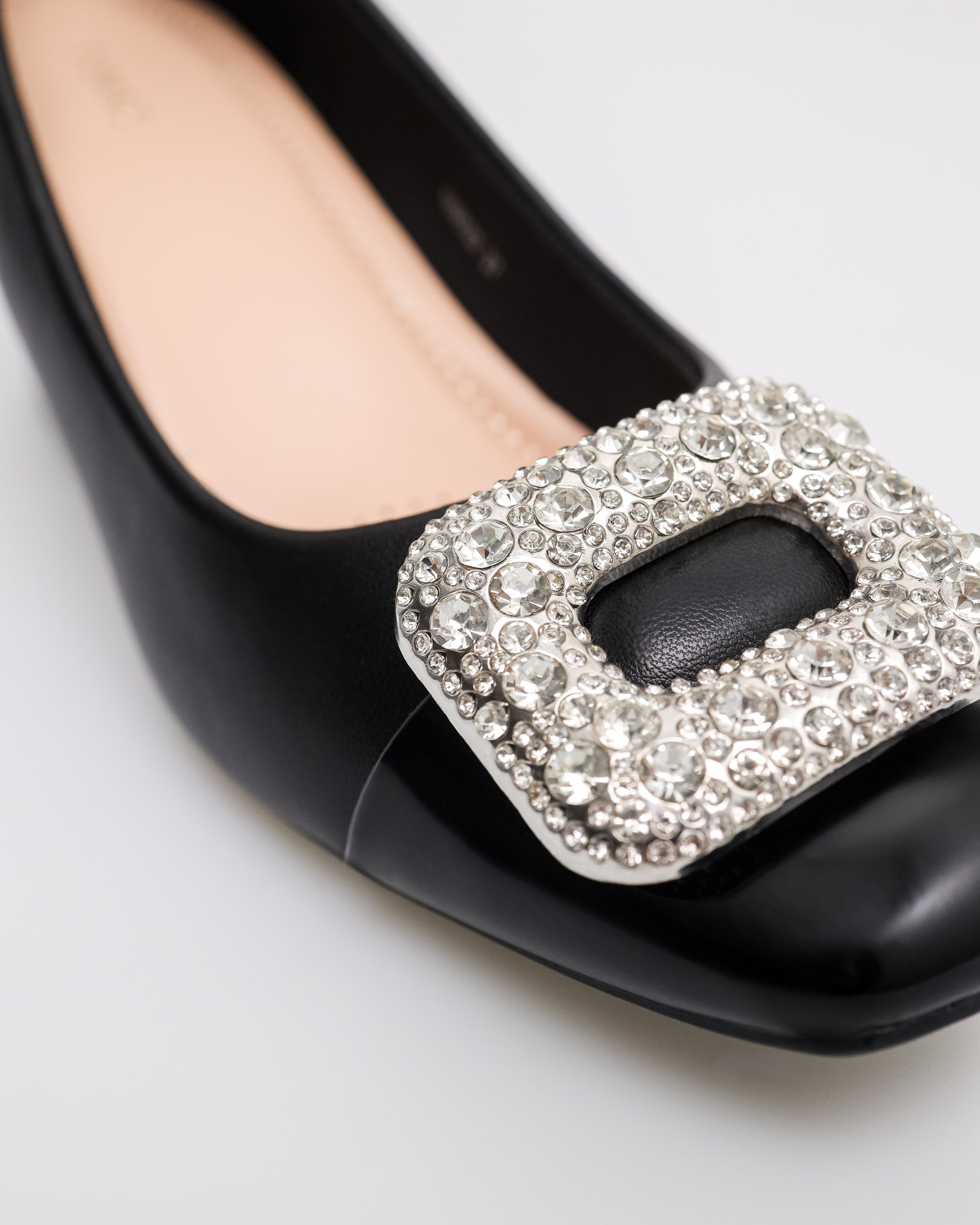 Tomaz NN532 Ladies Sparkle Block Heels (Black)