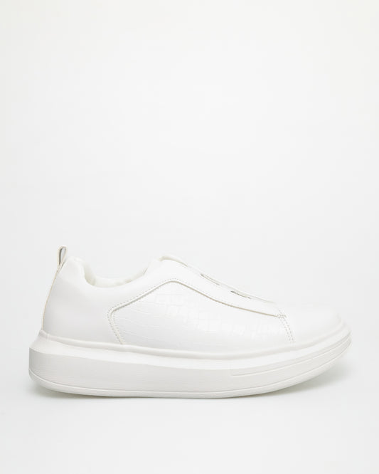 Tomaz C588 Men's Stretch Knit X-Strap Sneaker (White)