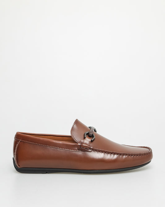 Tomaz C527 Men's Buckle Moccasins (Brown)