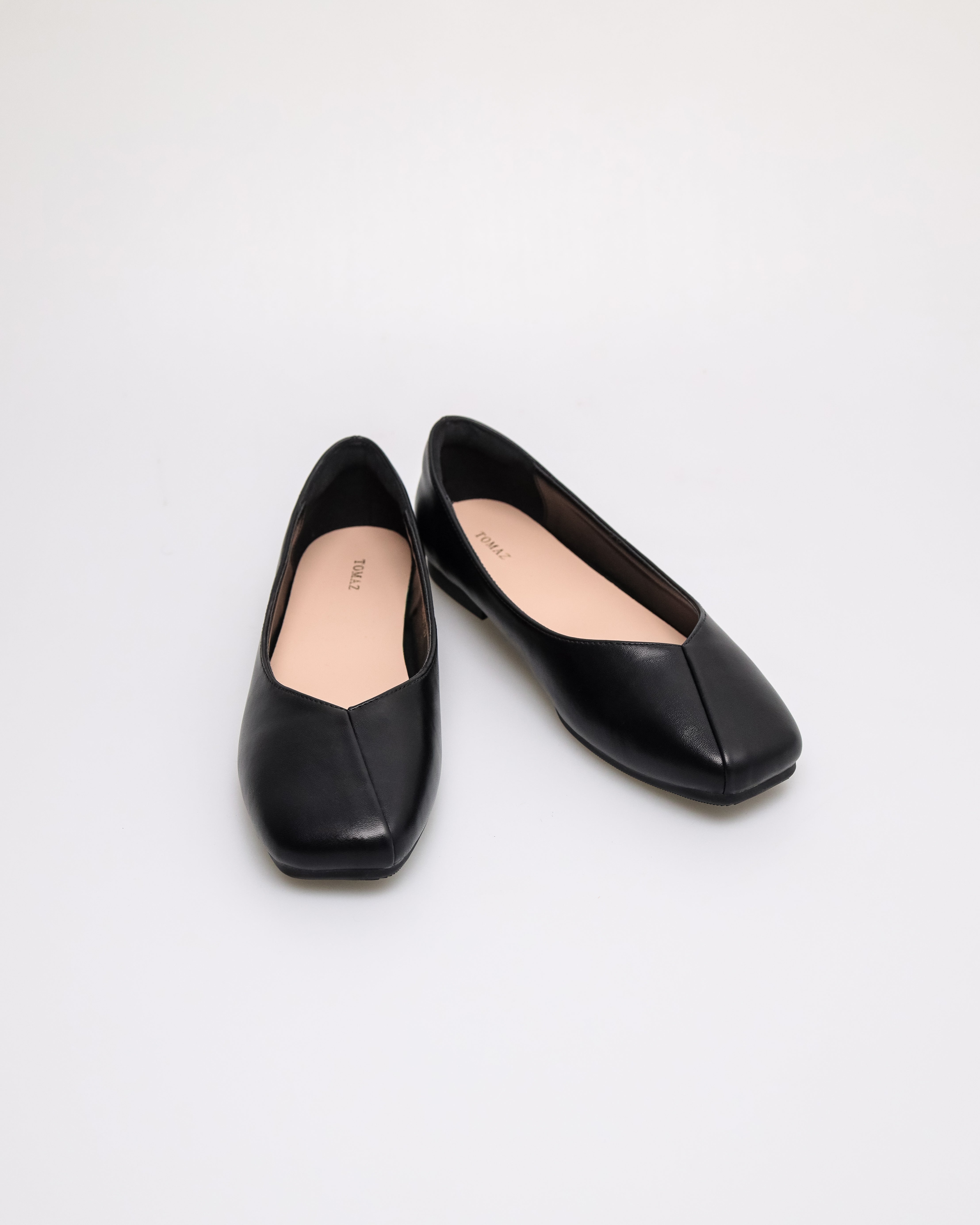 Tomaz NN461 Ladies Squared Flats (Black)