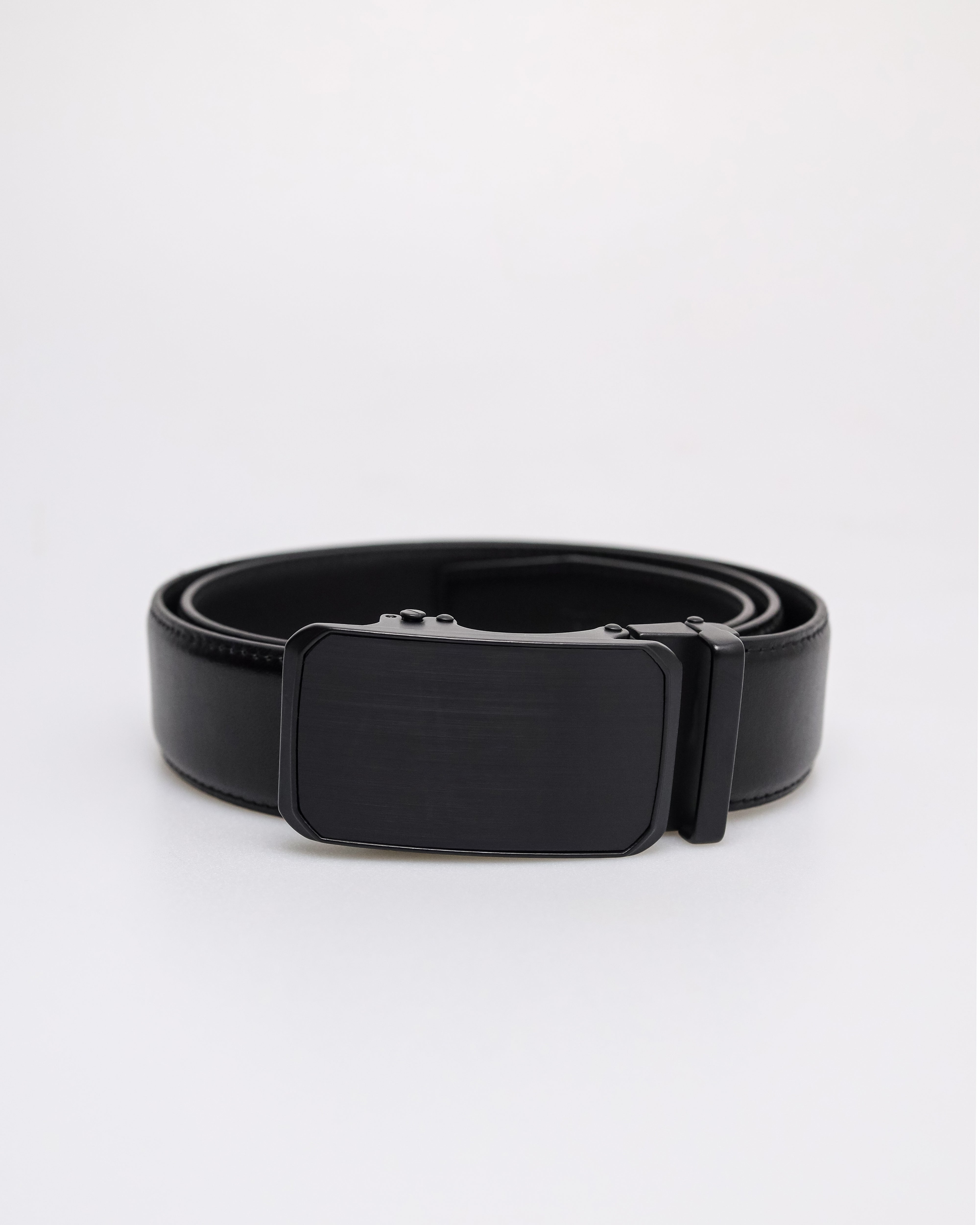 Tomaz AB153 Men's Automatic Split Leather Belt (Black)