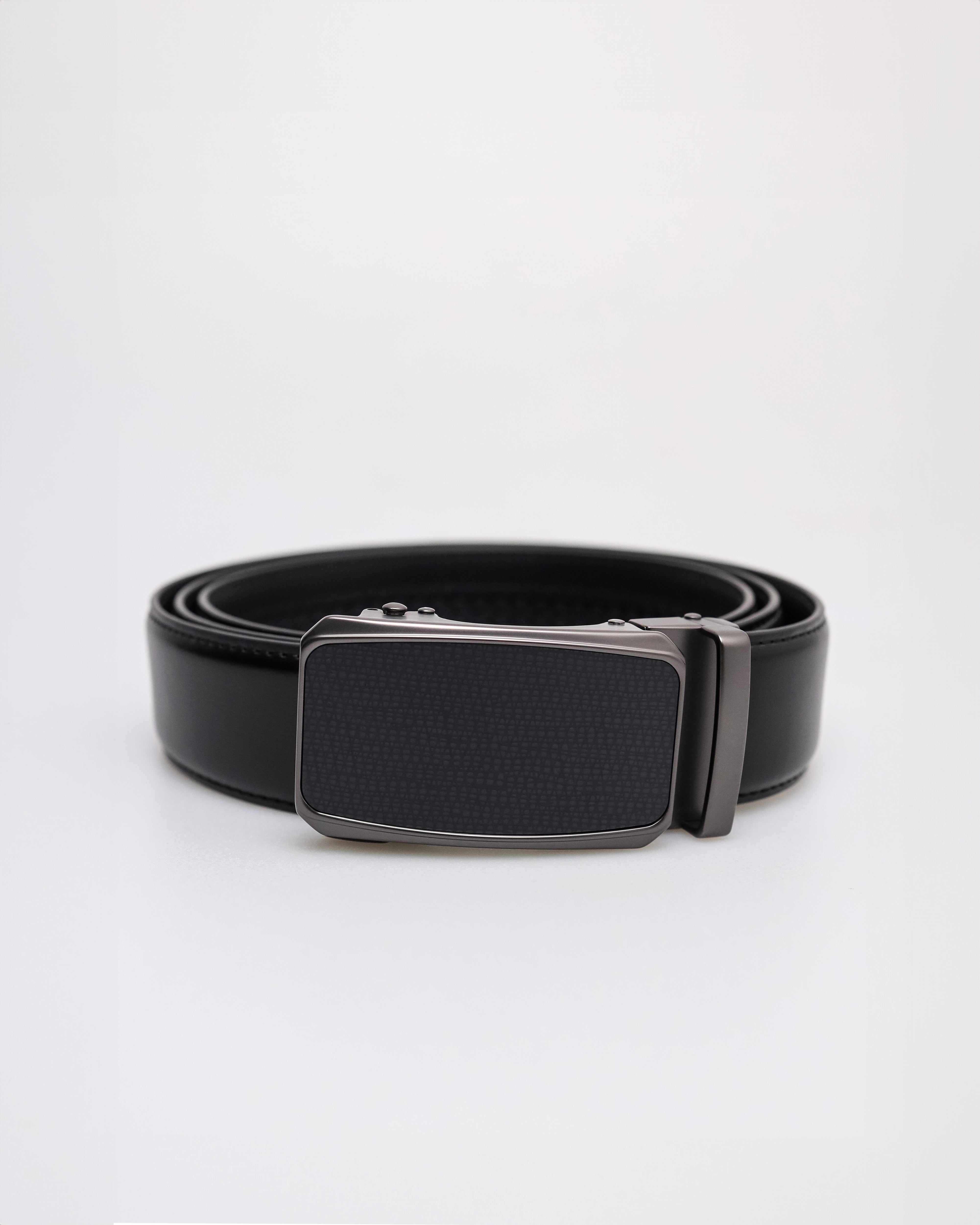 Tomaz AB154 Men's Automatic Split Leather Belt (Black)