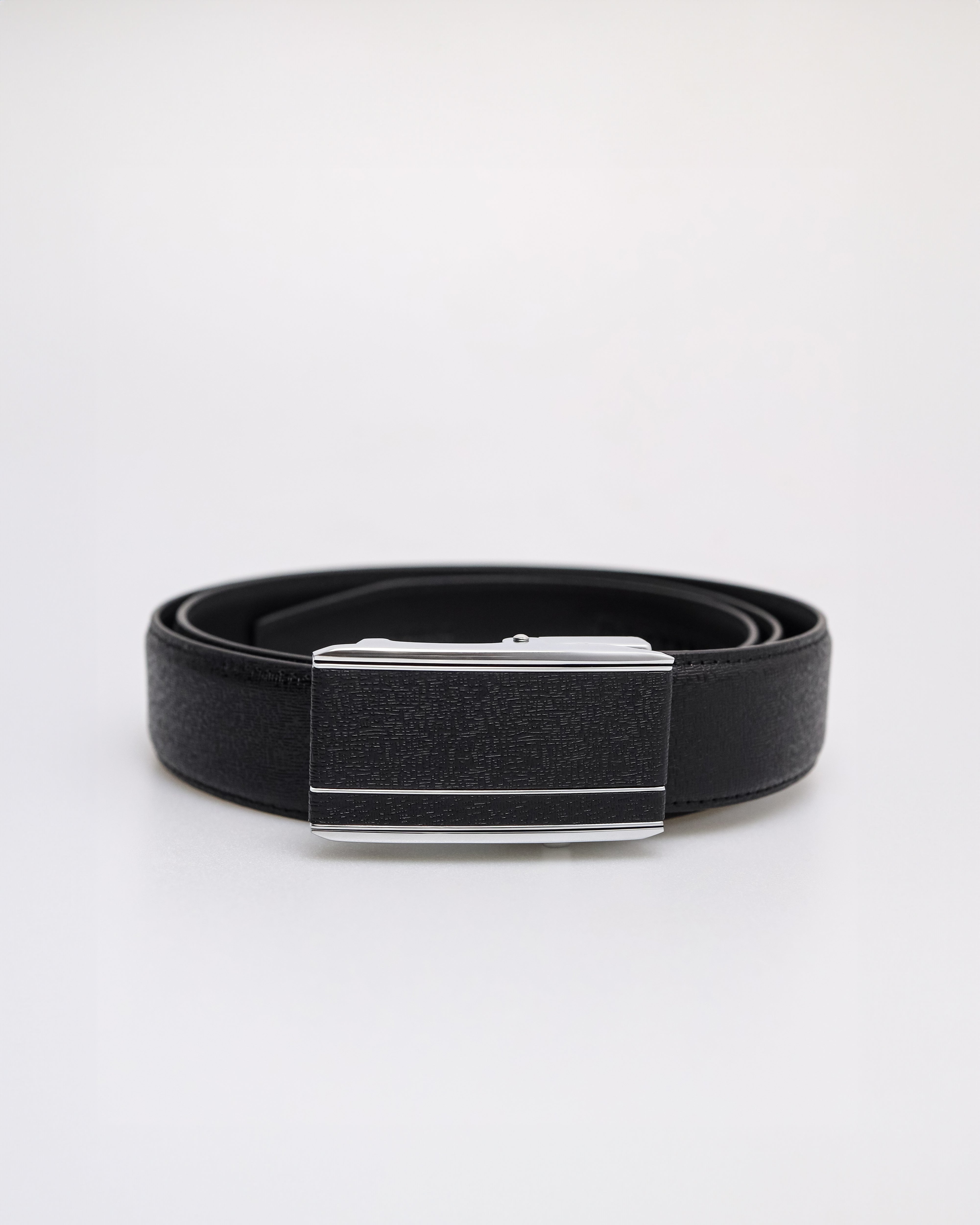 Tomaz AB155 Men's Automatic Split Leather Belt (Black)