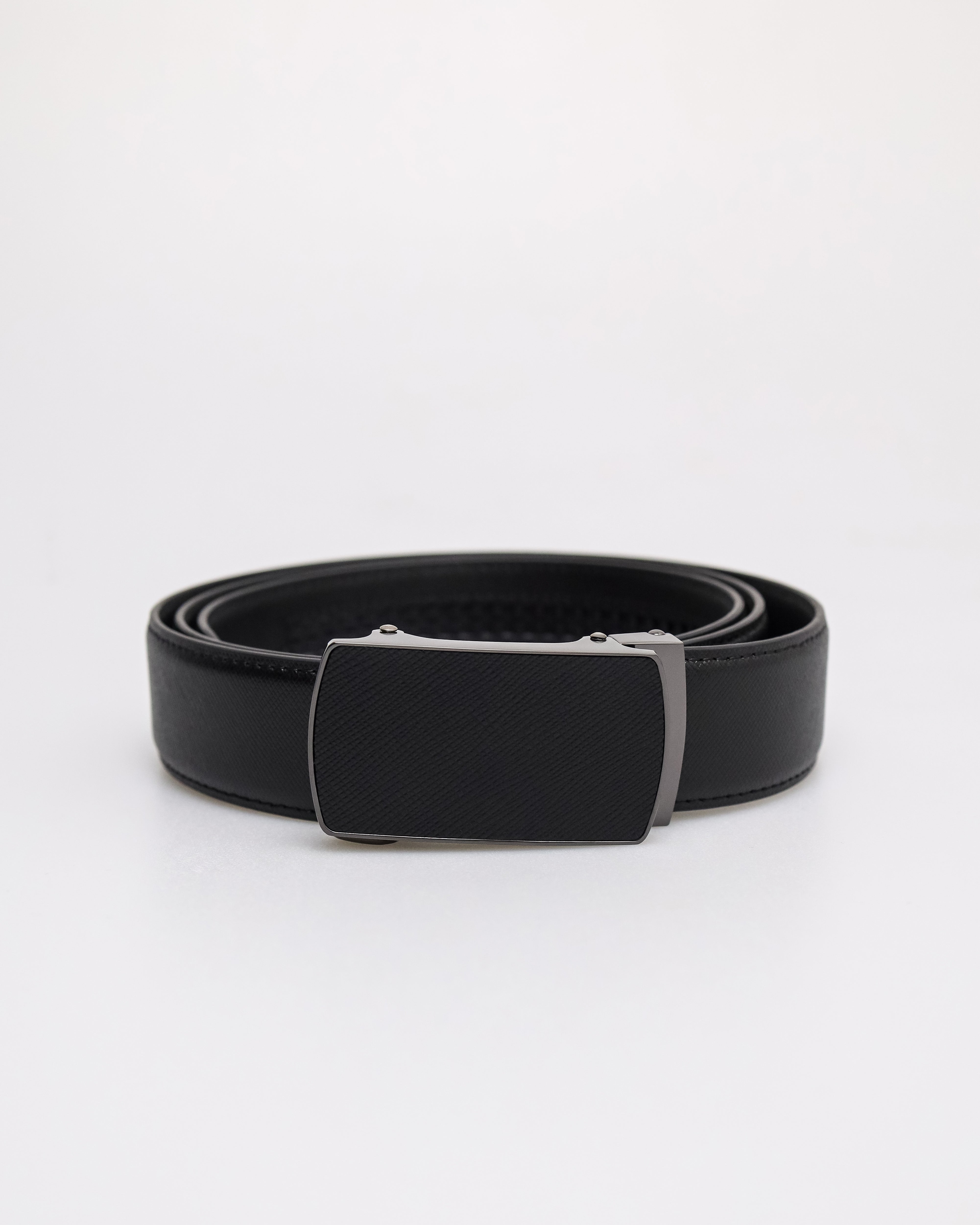 Tomaz AB156 Men's Automatic Split Leather Belt (Black)