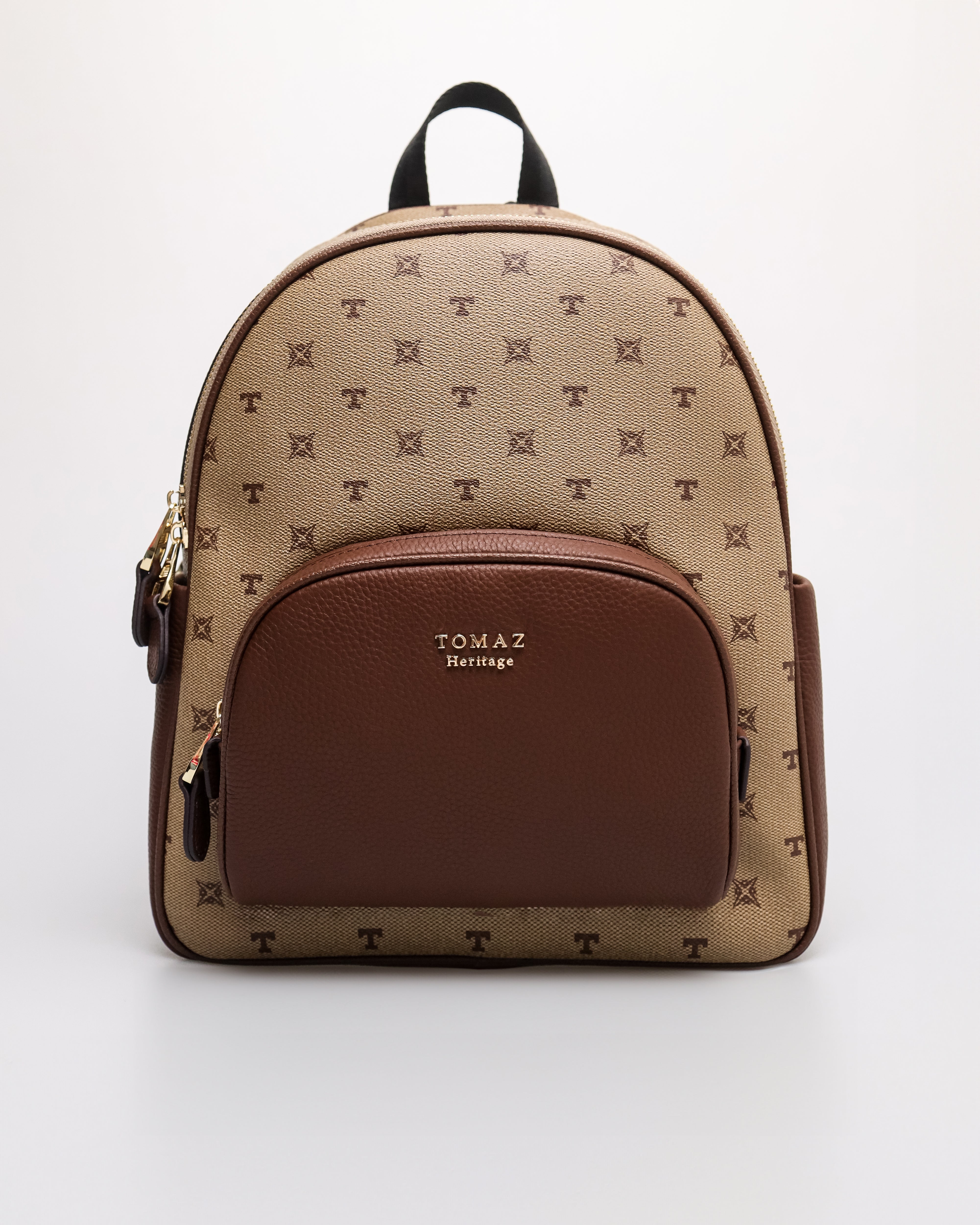 Tomaz BL287 Ladies Monogram Backpack (Tan/Coffee)