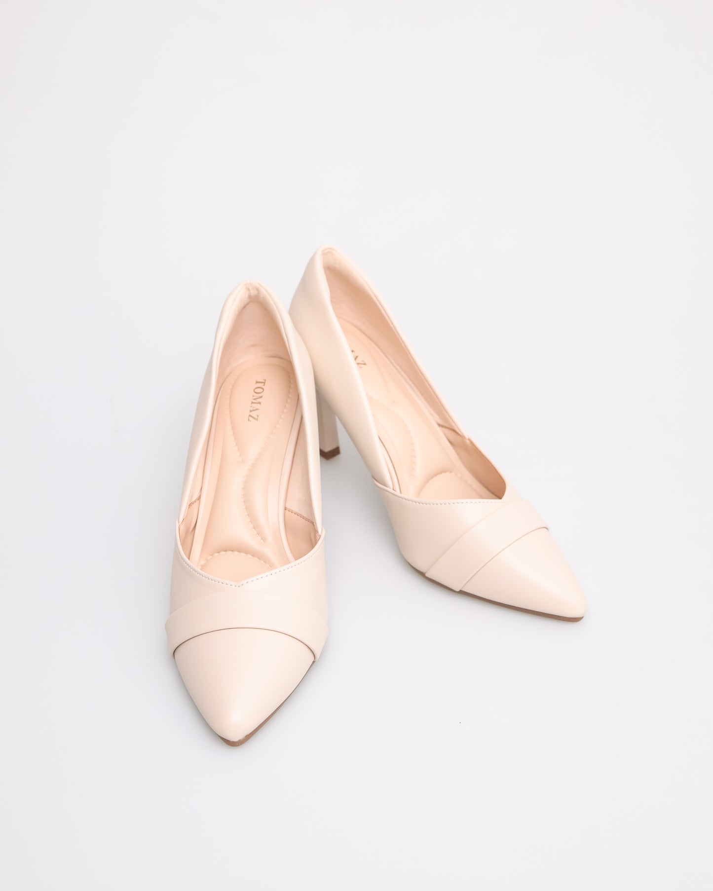 Tomaz NN206 Ladies Fold Pointy Heels (Cream)