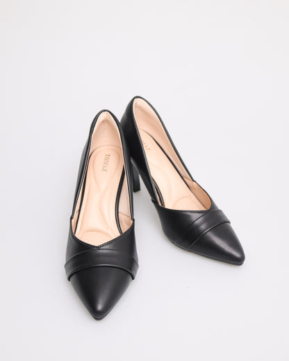 Tomaz NN206 Ladies Top Layer Pointy Heels (Black)