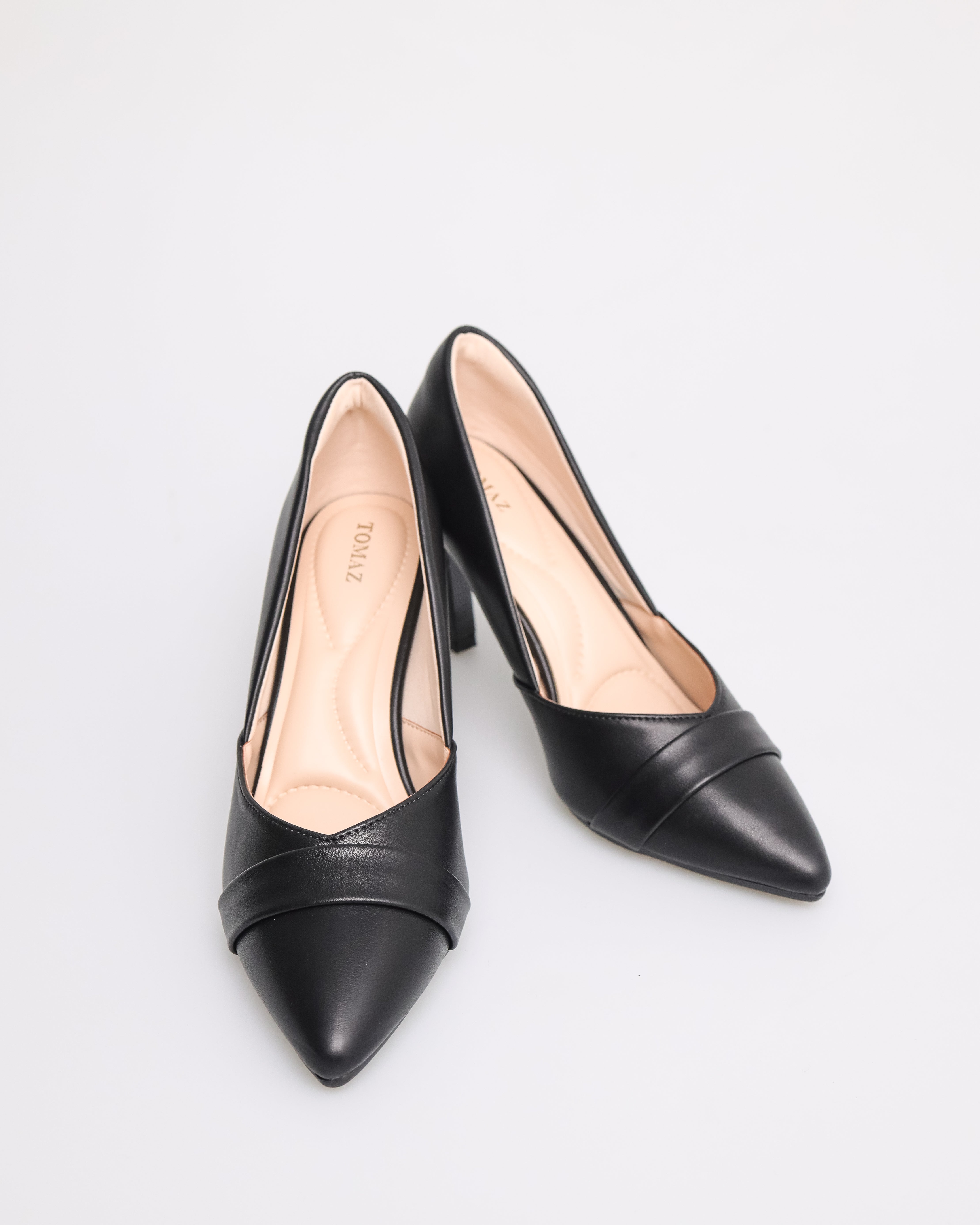 Tomaz NN206 Ladies Fold Pointy Heels (Black)