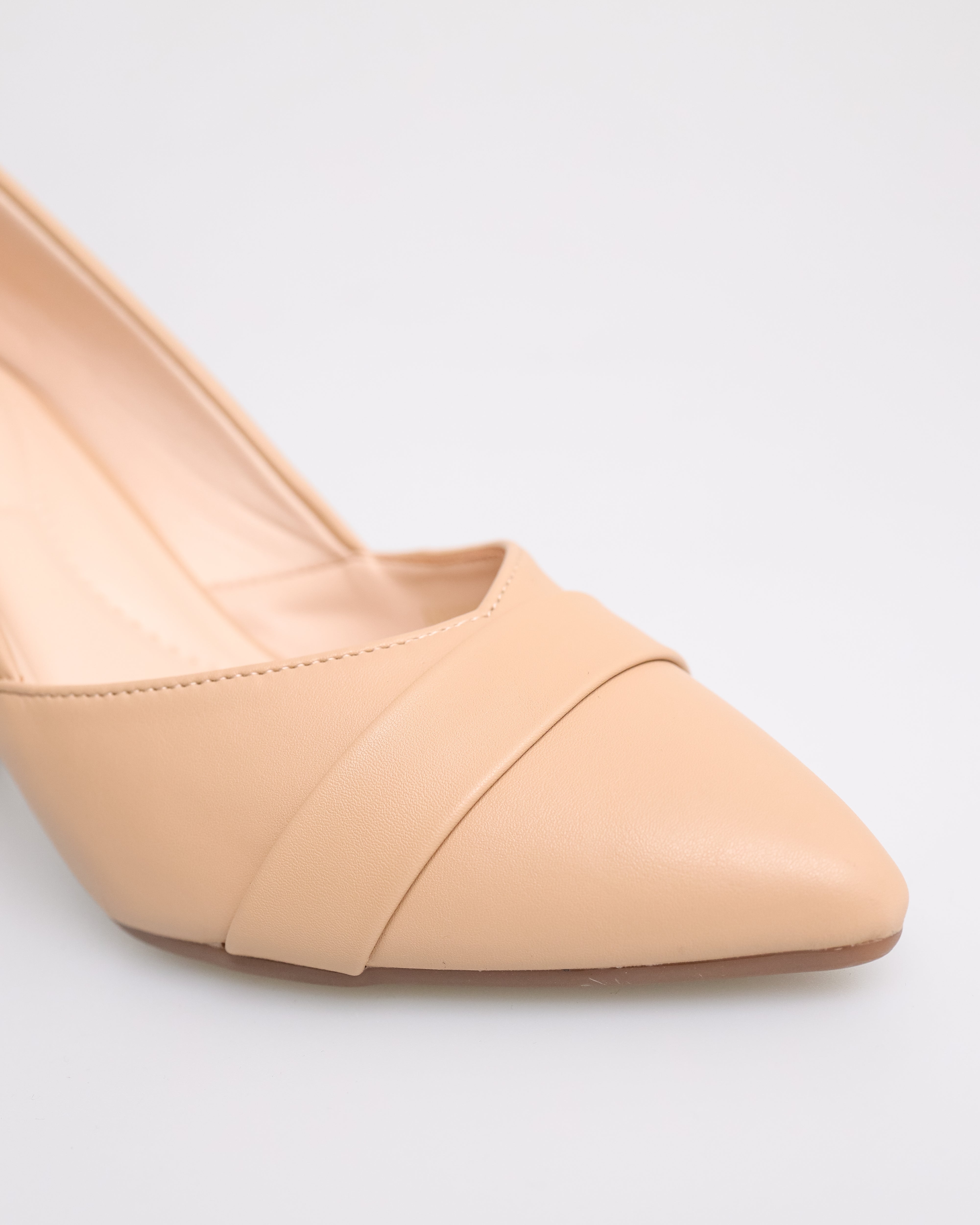 Tomaz NN206 Ladies Fold Pointy Heels (Beige)