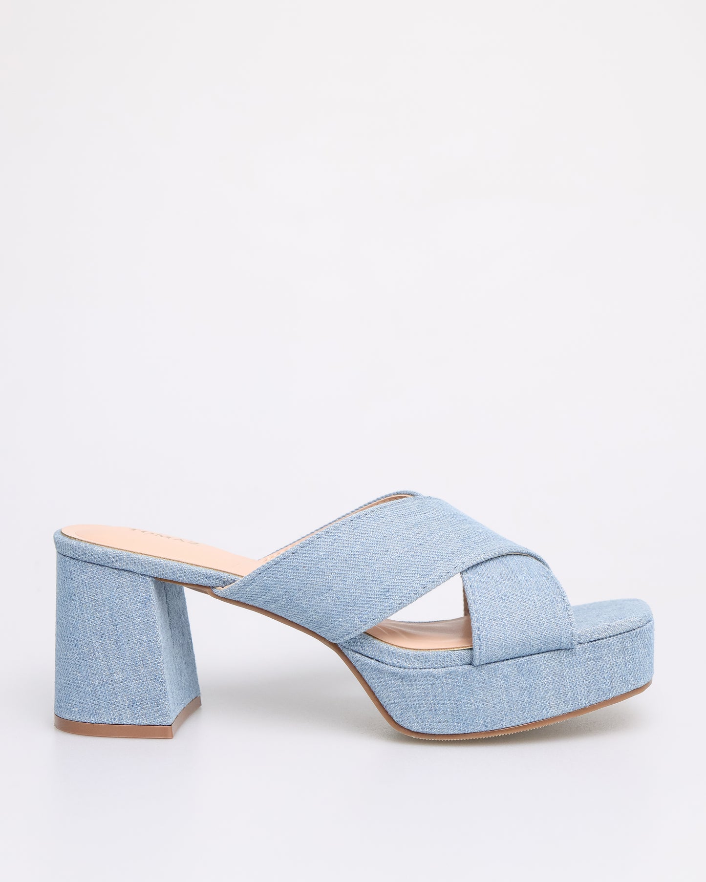 Tomaz NN183 Ladies Crossover Heels (Blue)