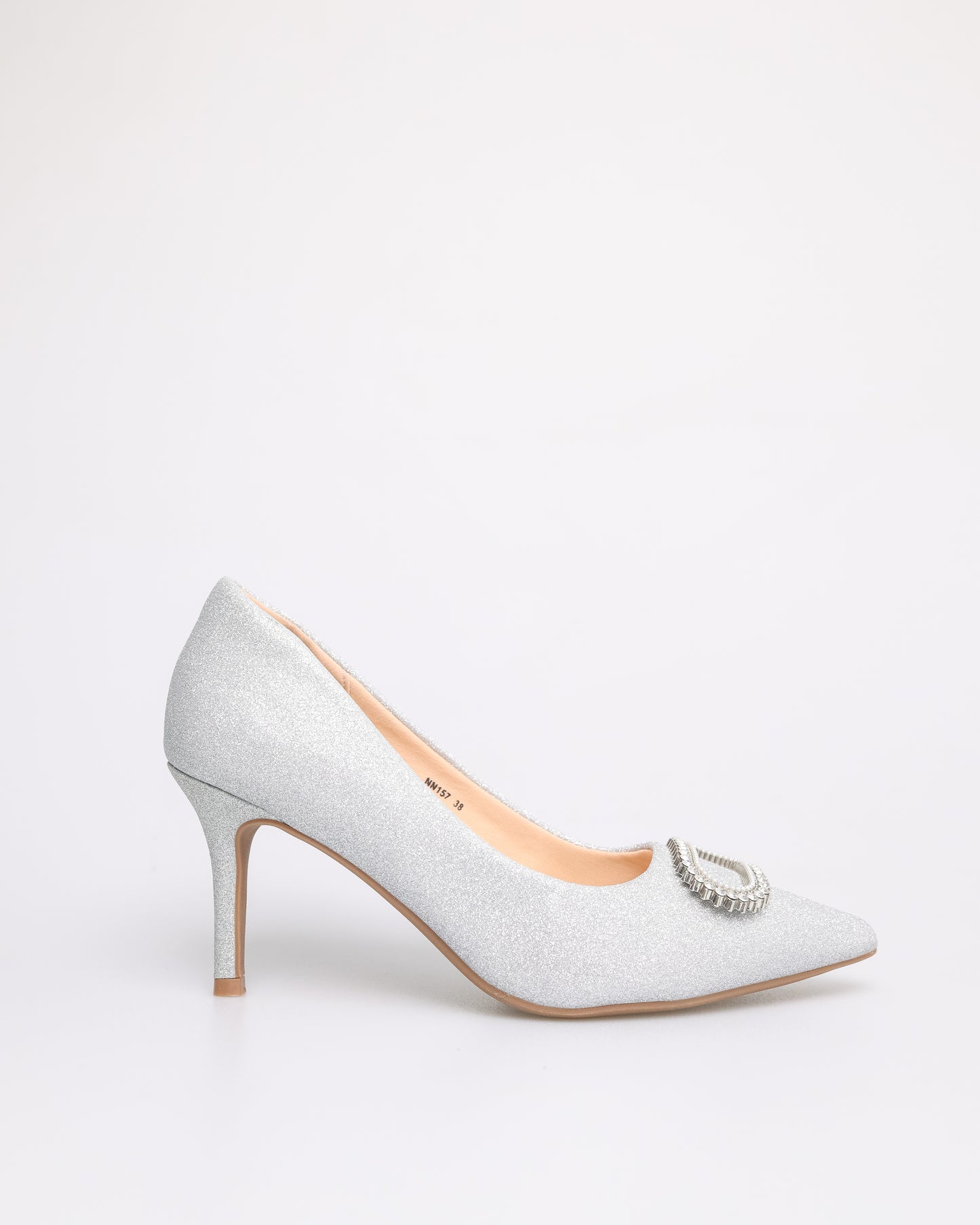 Tomaz NN157 Ladies Diamond Crust Heels (Silver)