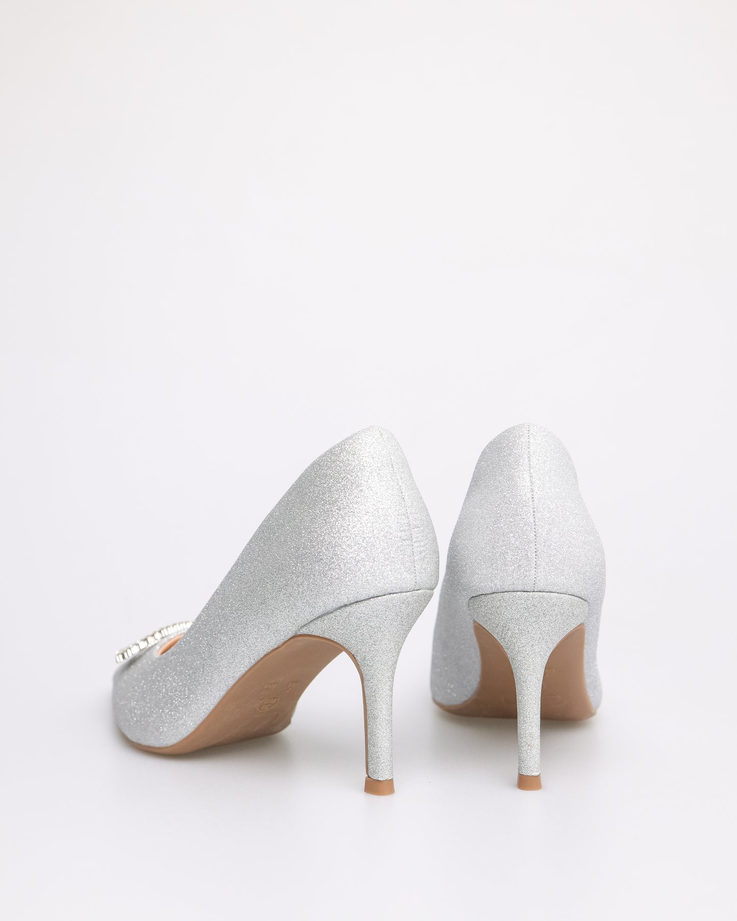 Tomaz NN157 Ladies Diamond Crust Heels (Silver)