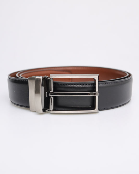 Tomaz AB134 Men's Reversible Split Leather Belt (Black/Brown)