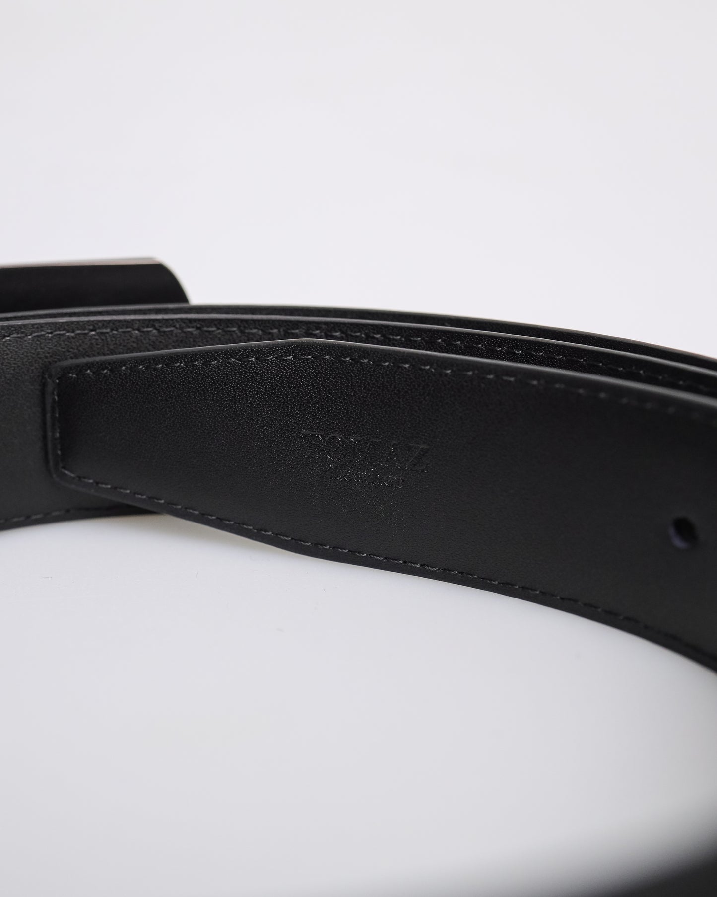 Tomaz AB115 Men's Automatic Split Leather Belt (Black)
