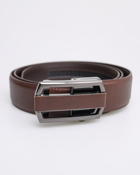 Tomaz AB122 Men's Automatic Split Leather Belt (Coffee)