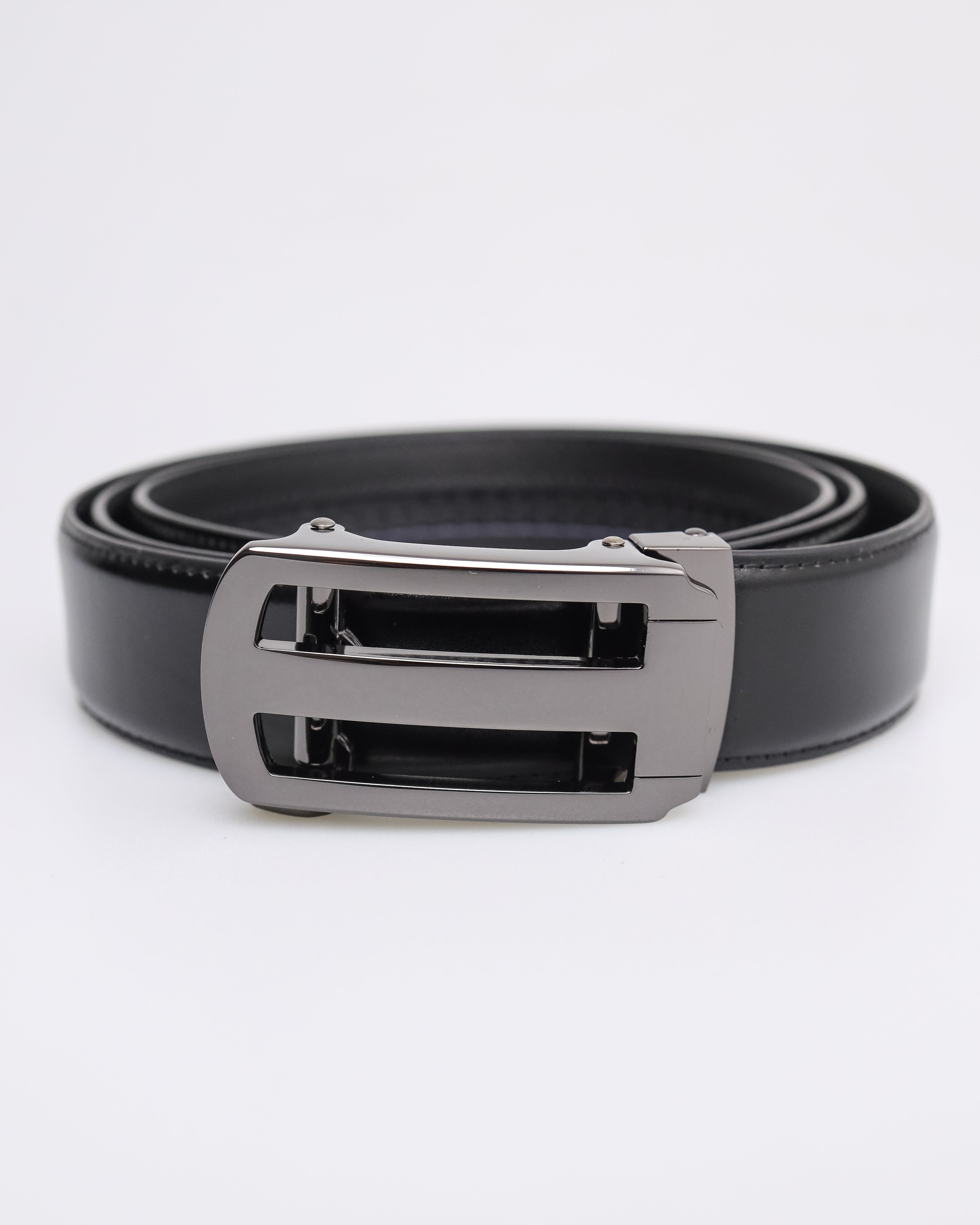 Tomaz AB119 Men's Automatic Split Leather Belt (Black)