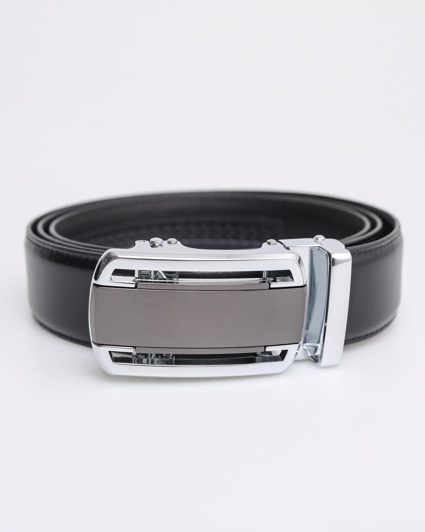 Tomaz AB131 Men's Automatic Split Leather Belt (Black)