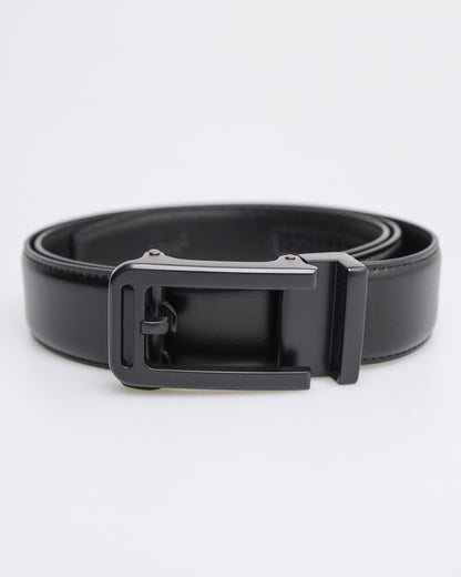 Tomaz AB126 Men's Automatic Split Leather Belt (Black)