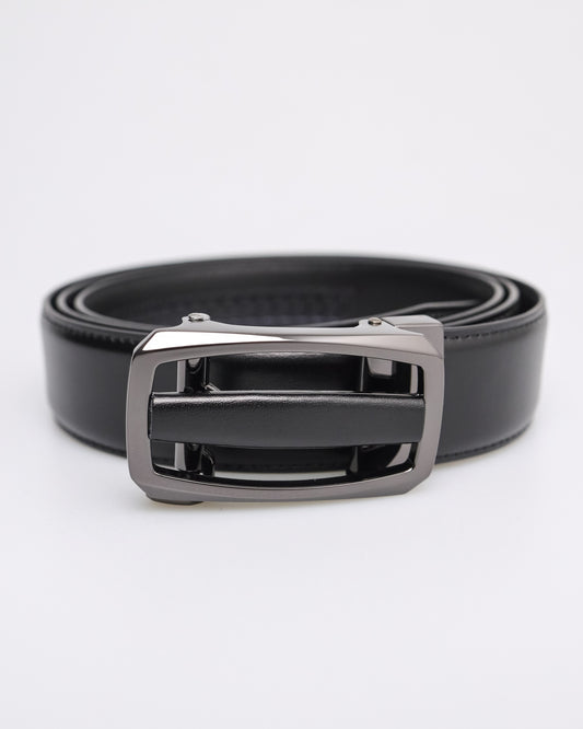 Tomaz AB117 Men's Automatic Split Leather Belt (Black)