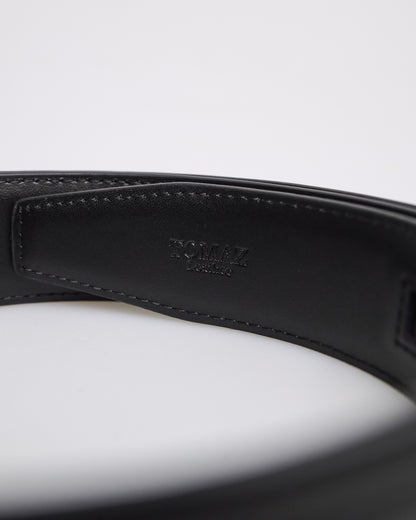 Tomaz AB117 Men's Automatic Split Leather Belt (Black)