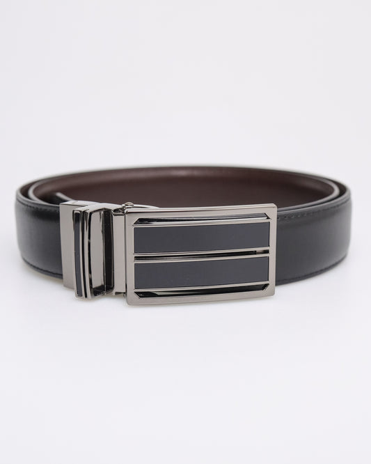 Tomaz AB128 Men's Reversible Split Leather Belt (Black/Coffee)