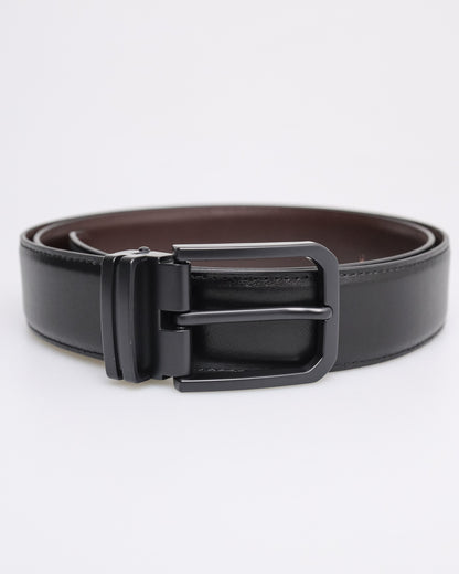Tomaz AB133 Men's Reversible Split Leather Belt (Black/Coffee)