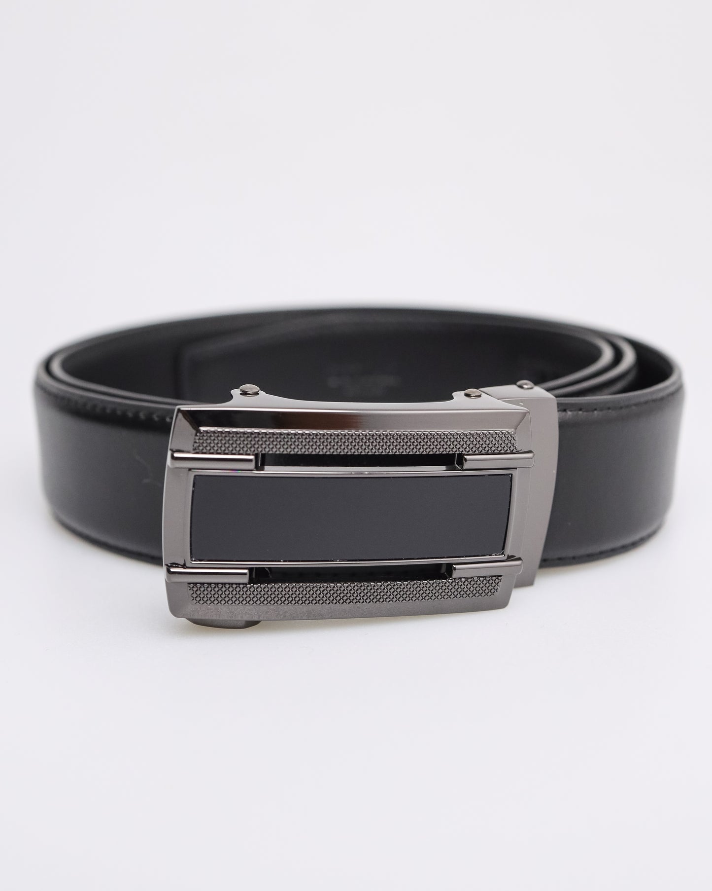 Tomaz AB116 Men's Automatic Split Leather Belt (Black)