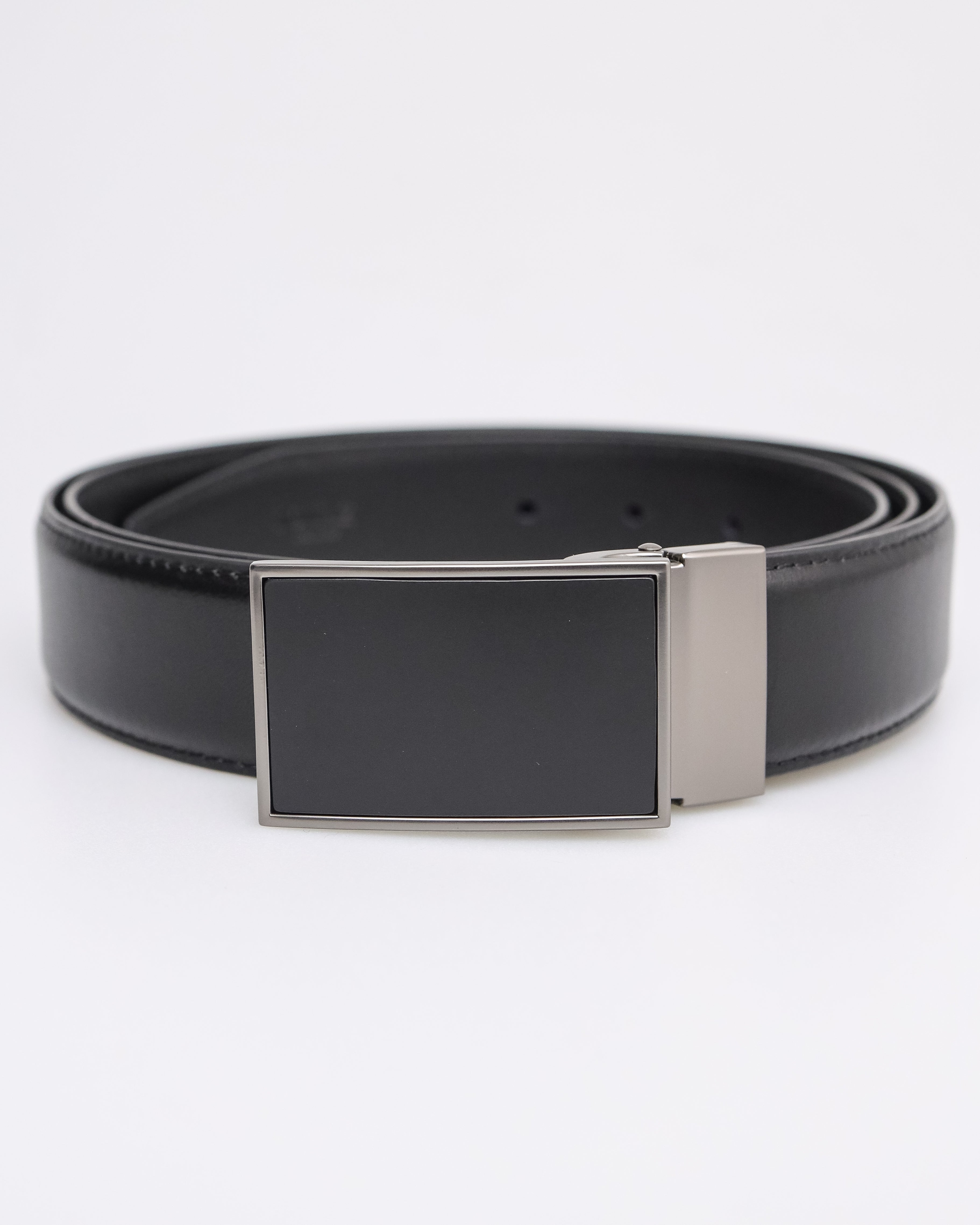 Tomaz AB132 Men's Automatic Split Leather Belt (Black)