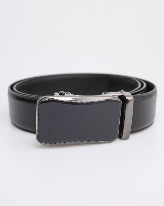 Tomaz AB118 Men's Automatic Split Leather Belt (Black)