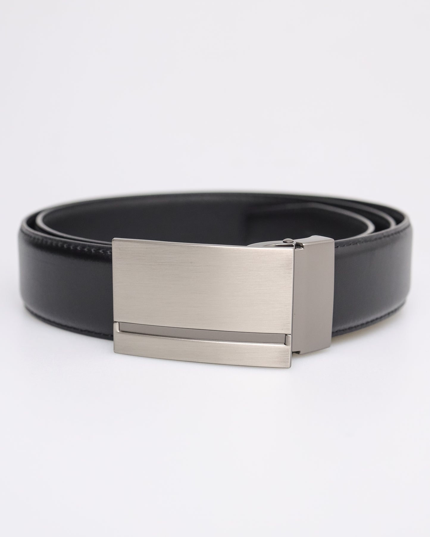 Tomaz AB130 Men's Automatic Split Leather Belt (Black)