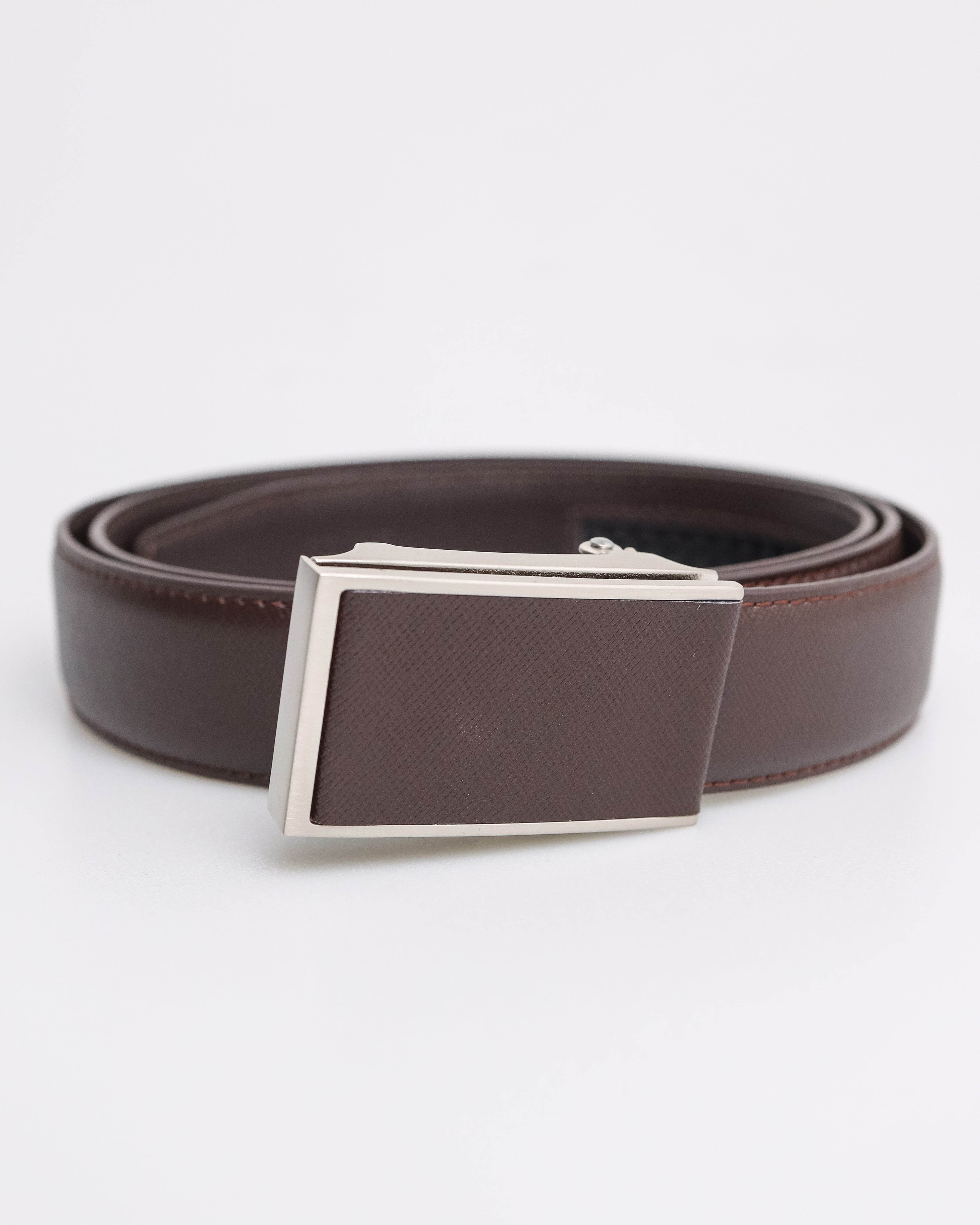 Tomaz AB114 Men's Automatic Split Leather Belt (Coffee)