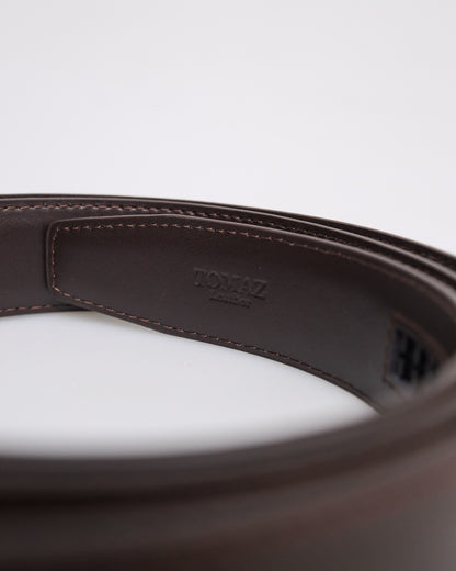 Tomaz AB114 Men's Automatic Split Leather Belt (Coffee)