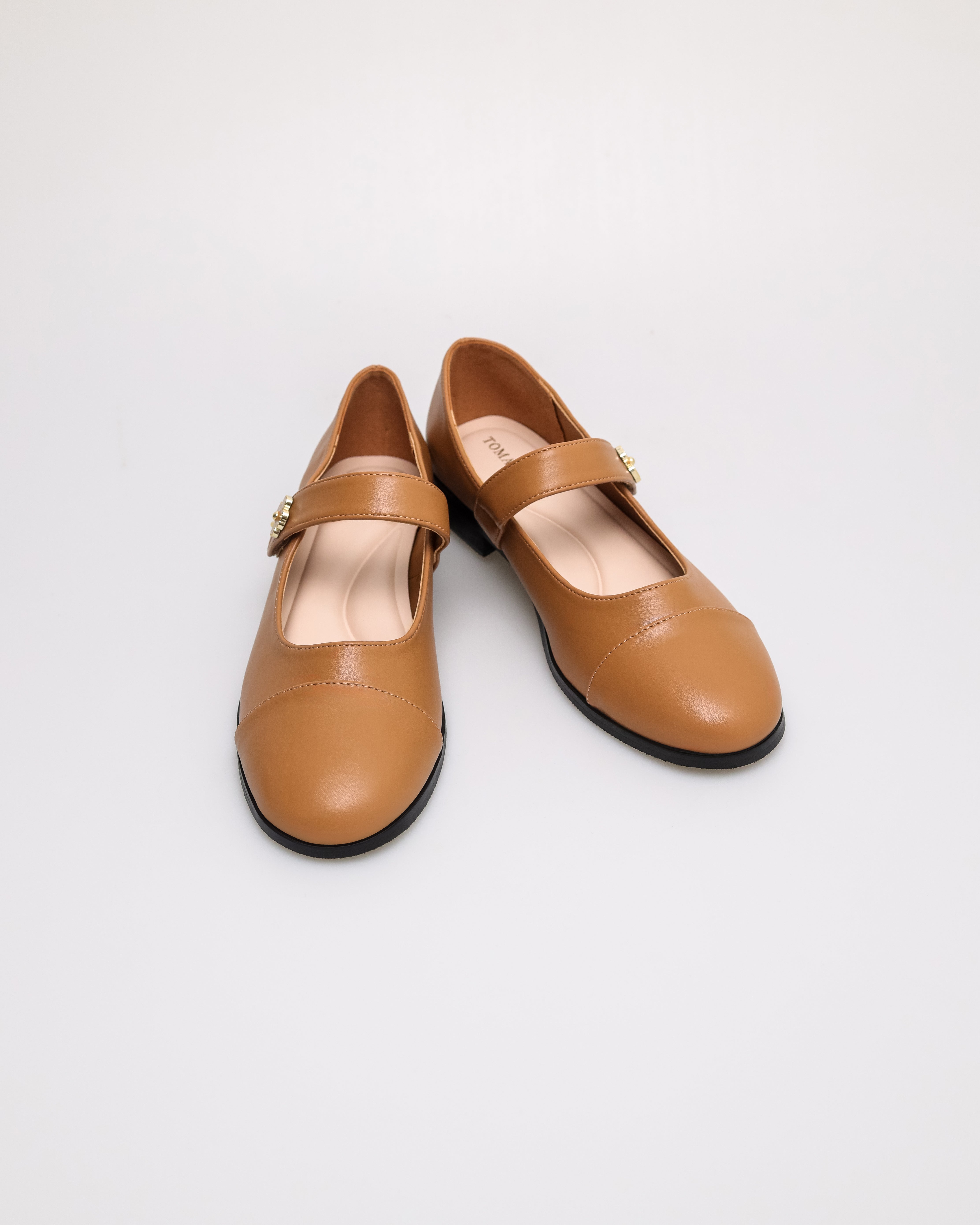 Tomaz YX215 Ladies Elegant Blossom Mary Janes (Brown)