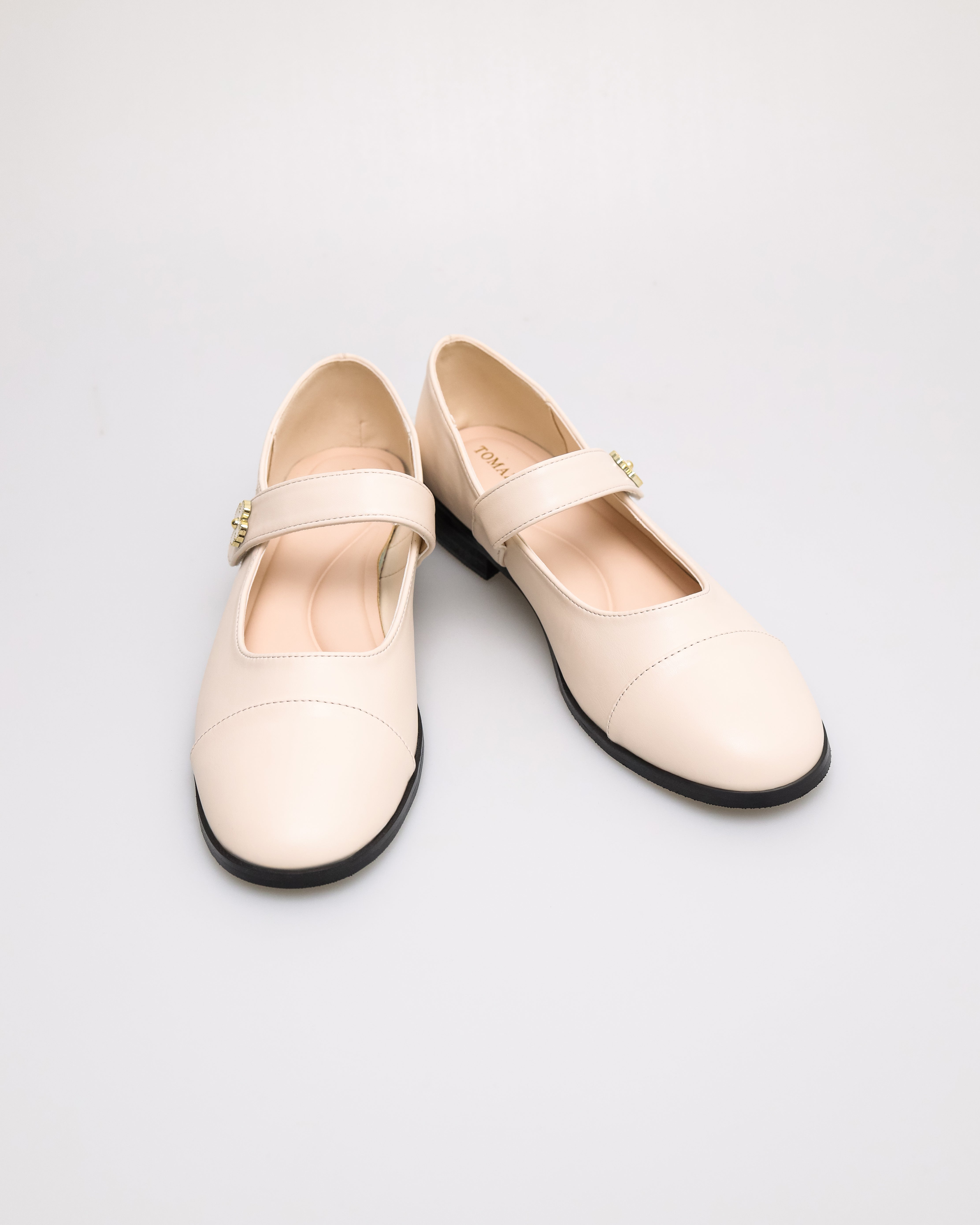 Tomaz YX215 Ladies Elegant Blossom Mary Janes (Cream)