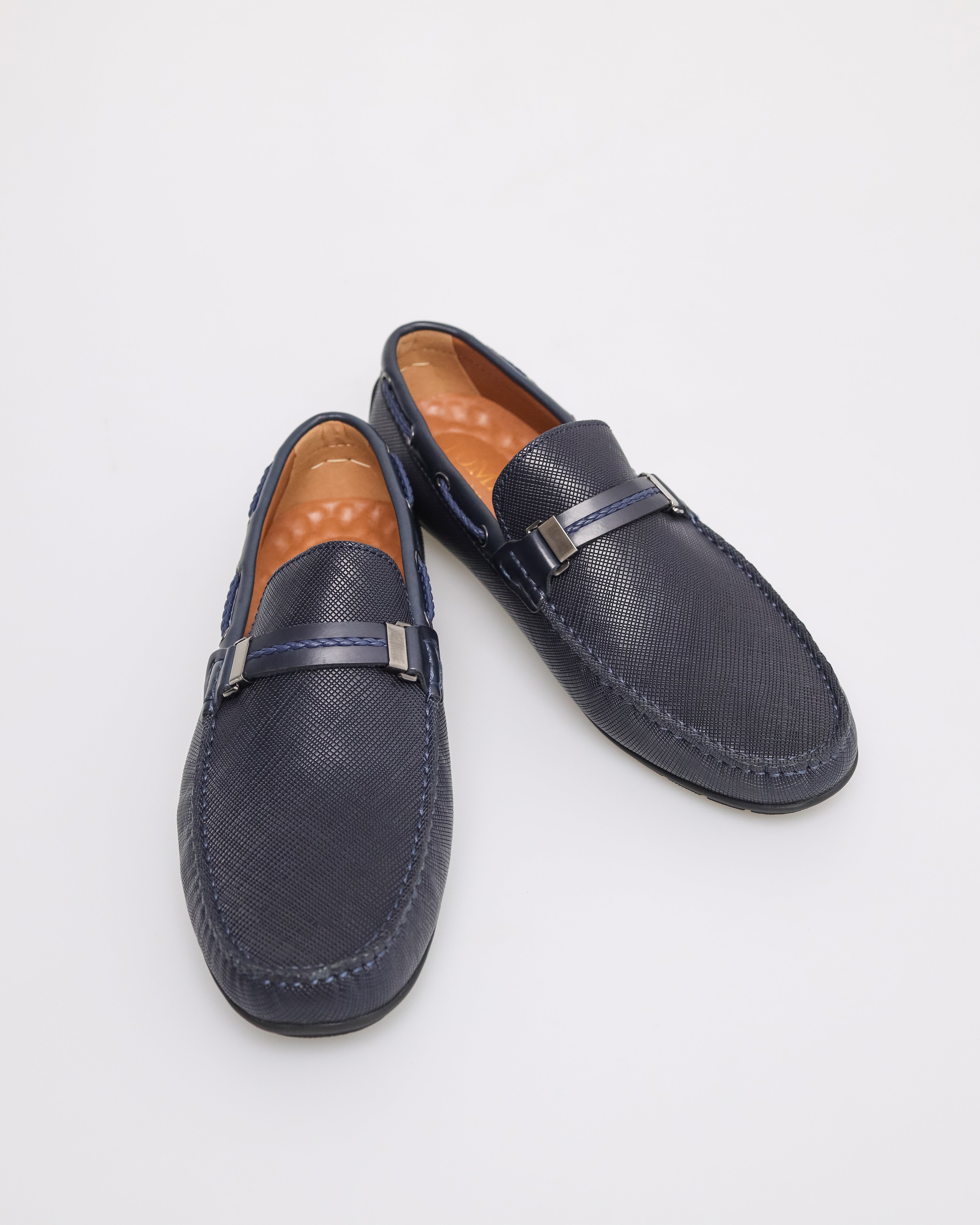 Tomaz C432 Men's Buckle Moccasins (Navy)