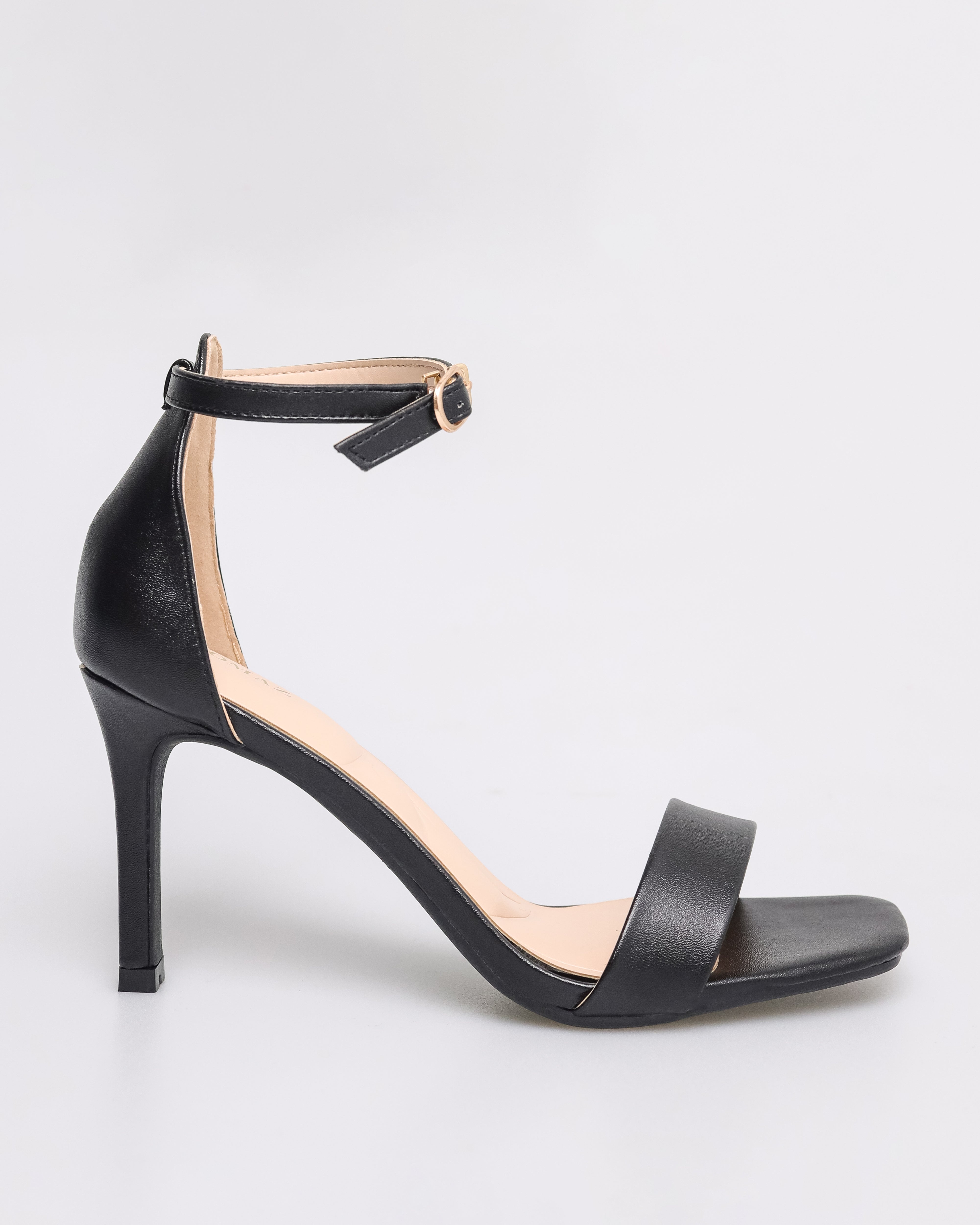 Tomaz NN181 Ladies Ankle Strap Heels (Black)