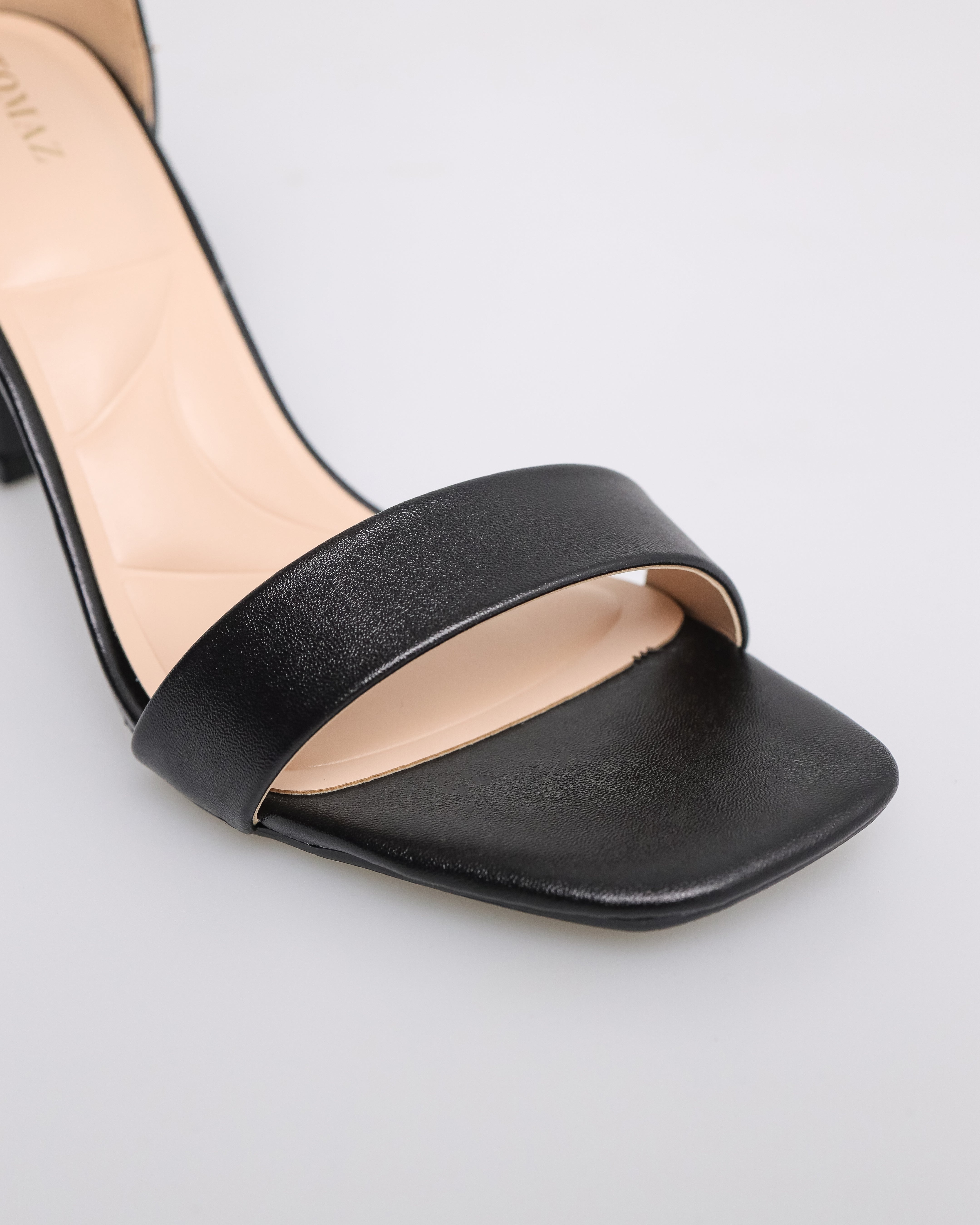 Tomaz NN181 Ladies Ankle Strap Heels (Black)