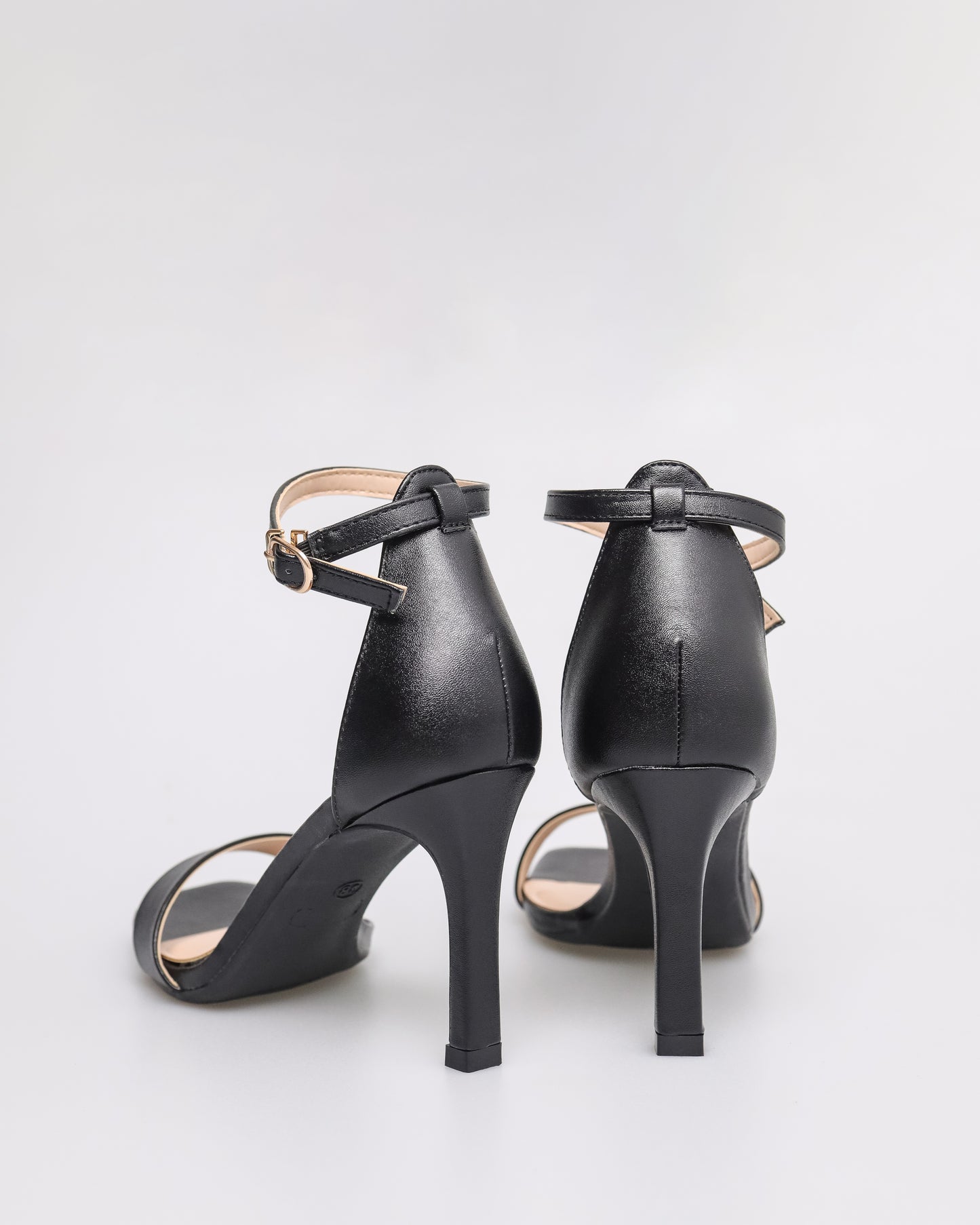 Tomaz NN181 Ladies Ankle Strap Heels (Black)