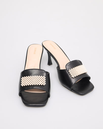 Tomaz NN207 Ladies Beaded Heels (Black)
