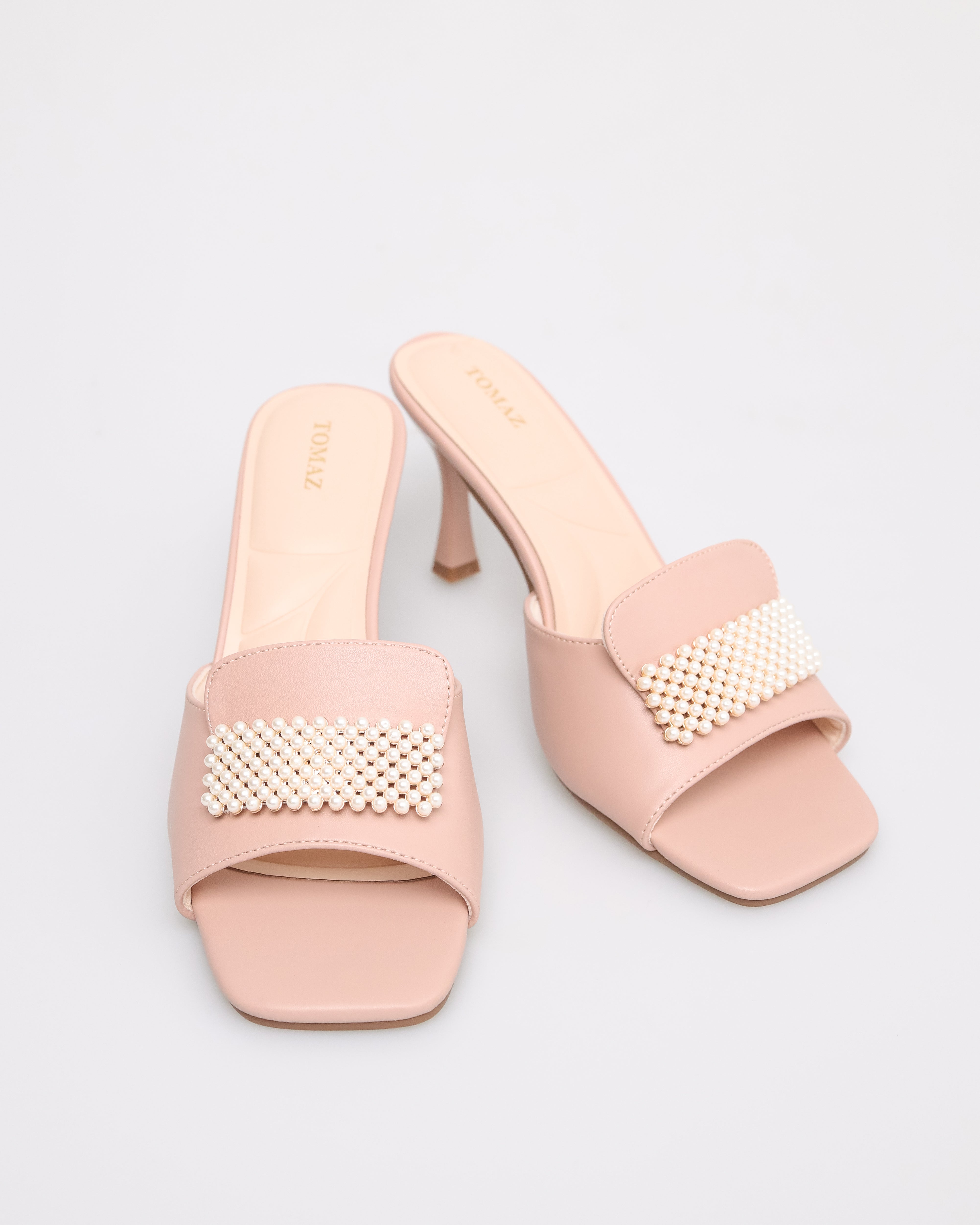 Tomaz NN207 Ladies Beaded Heels (Pink)