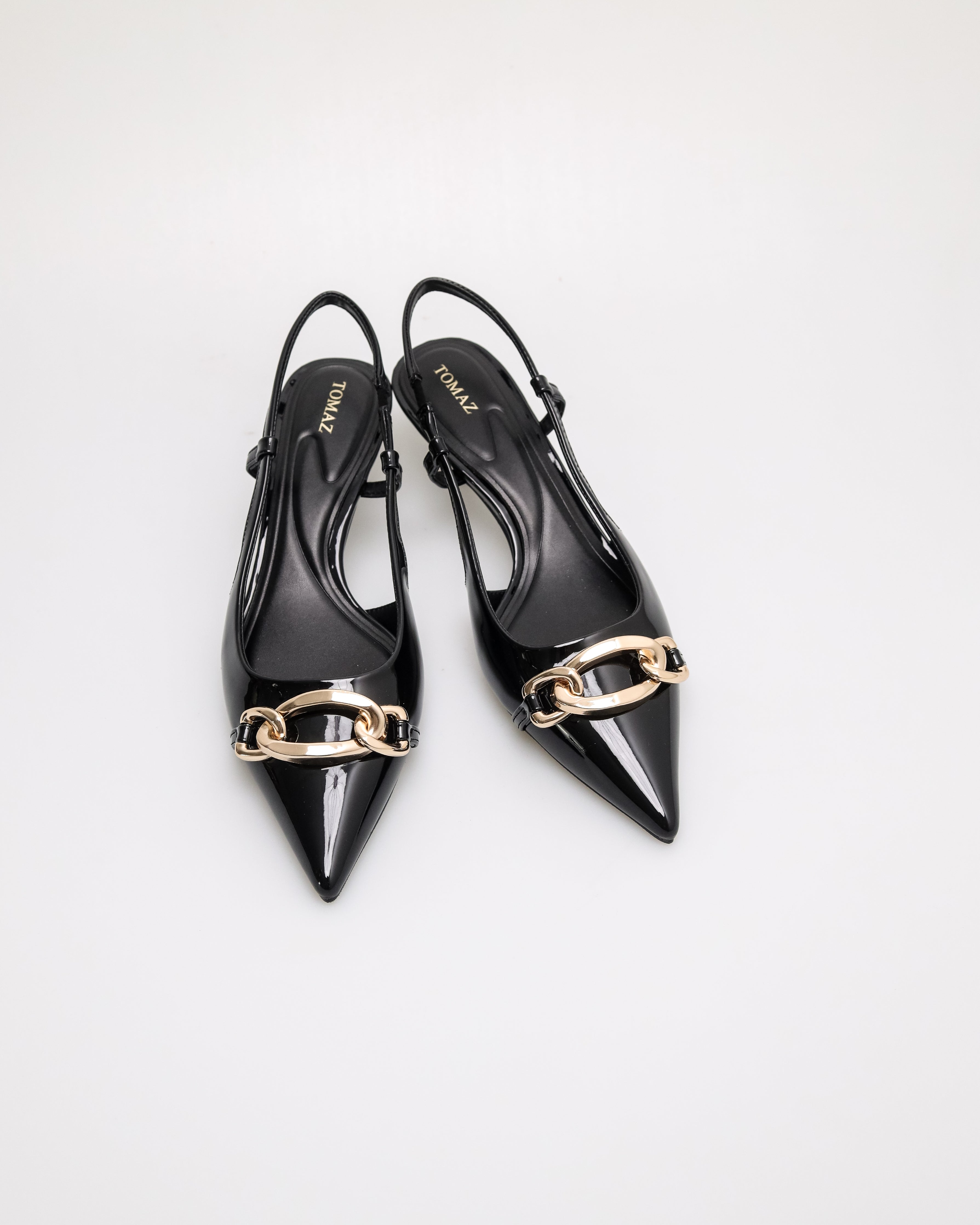 Tomaz FL109 Ladies Slingback Heels (Black)