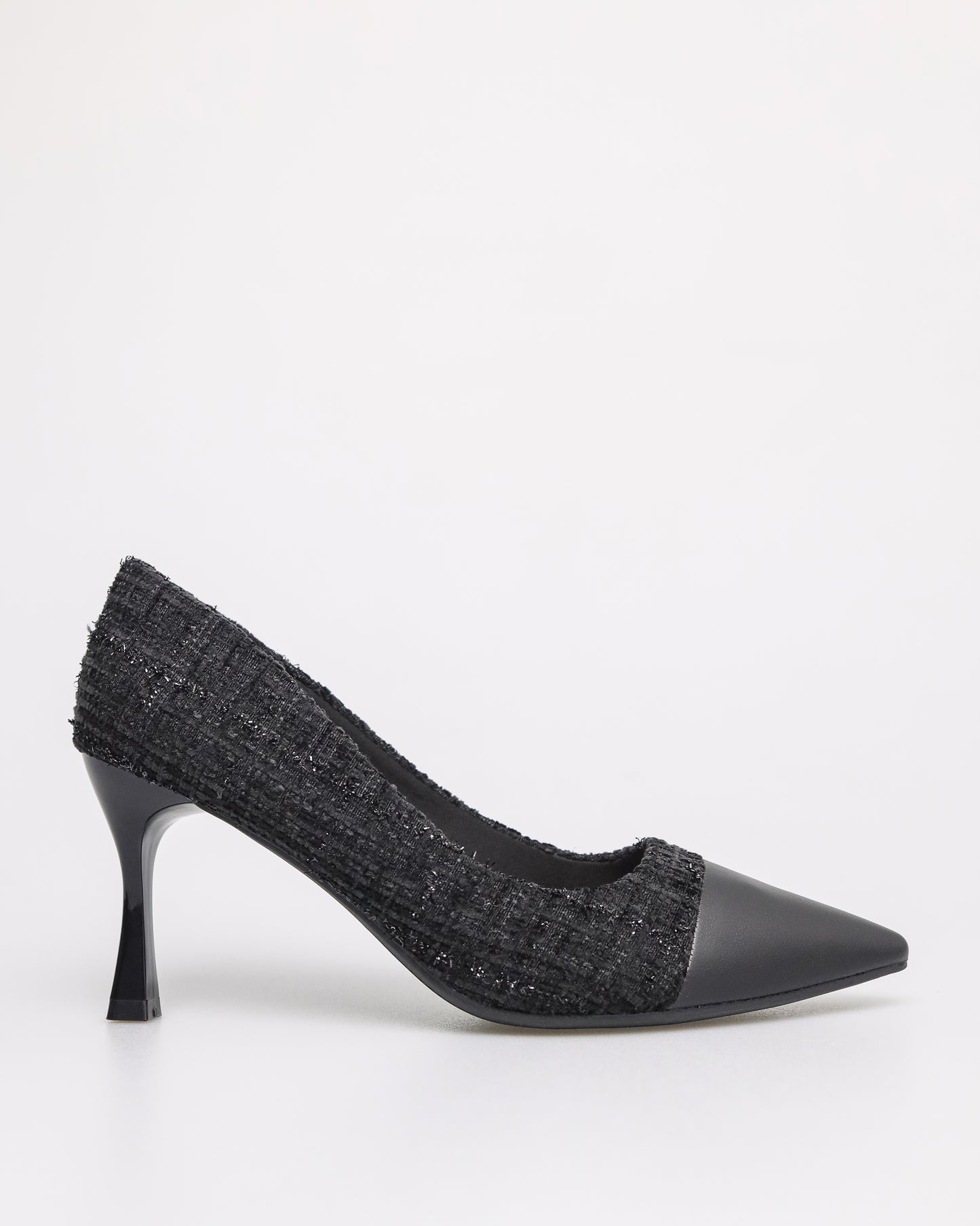 Tomaz NN199 Ladies Cap Toe Heels (Black)