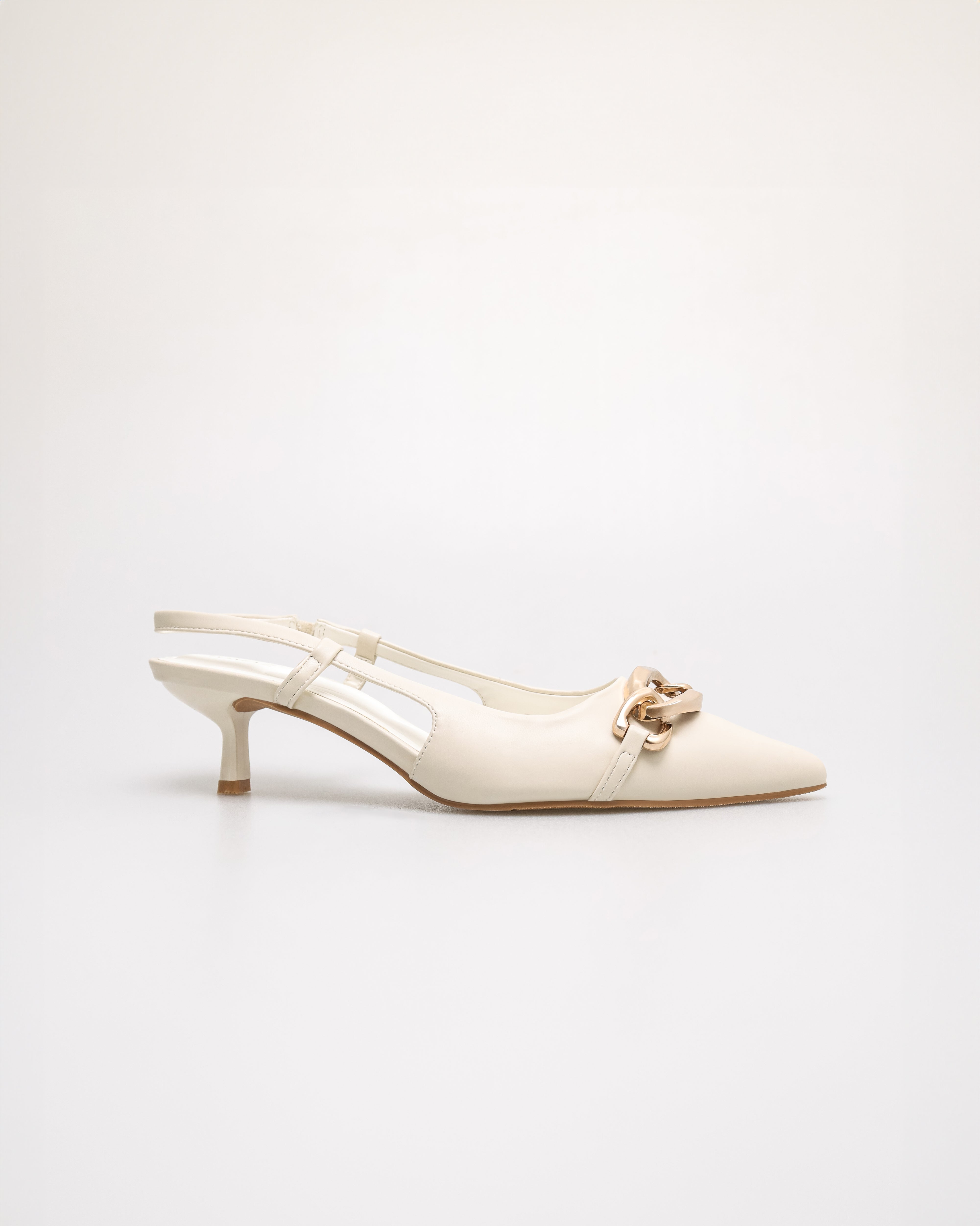 Tomaz FL109 Ladies Slingback Heels (Ivory)