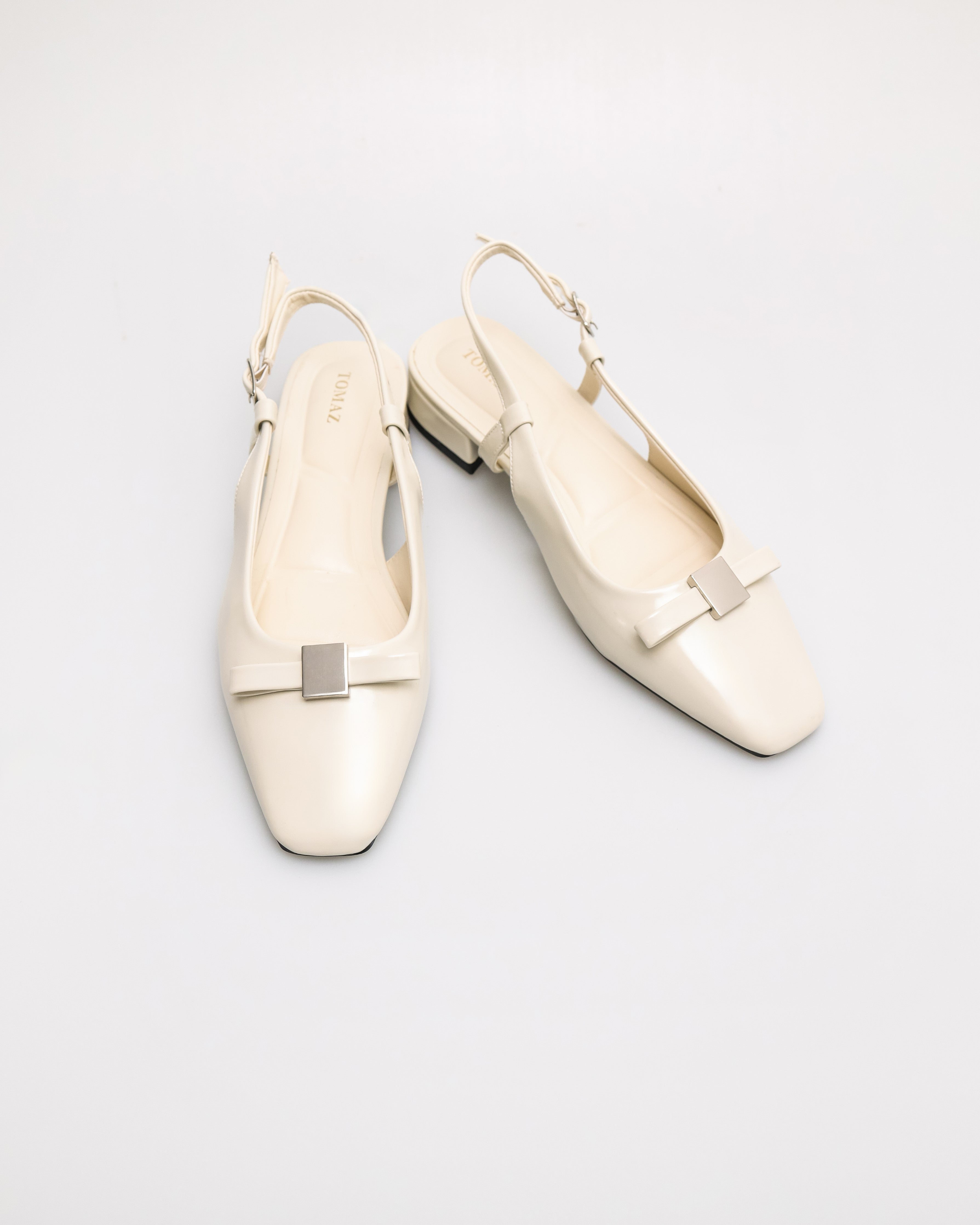 Tomaz FL094 Ladies Ribbon Flats (Ivory)