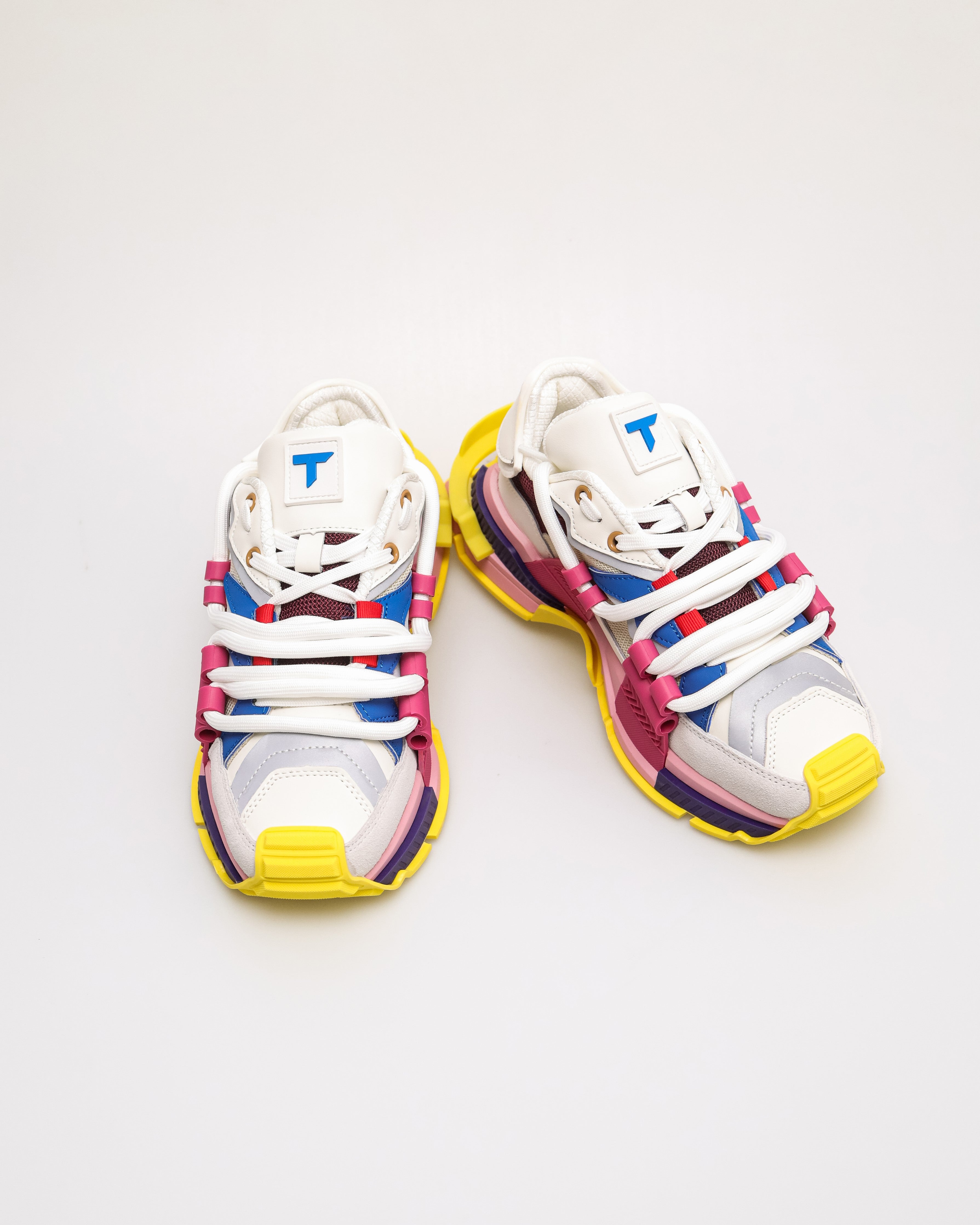 Tomaz TBB030L T-runner Sneakers (White/Yellow)