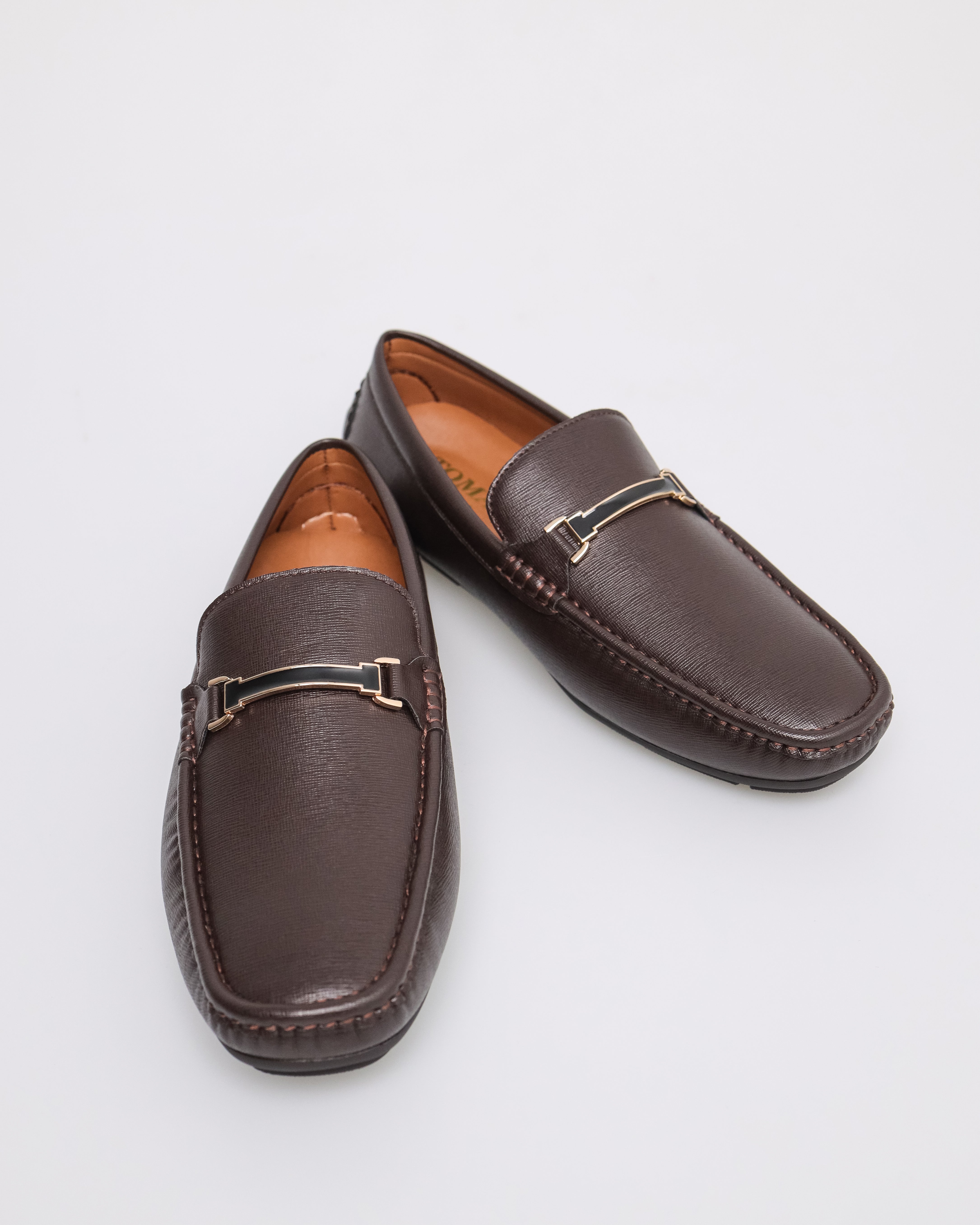 Tomaz C529 Men's Buckle Moccasins (Coffee)